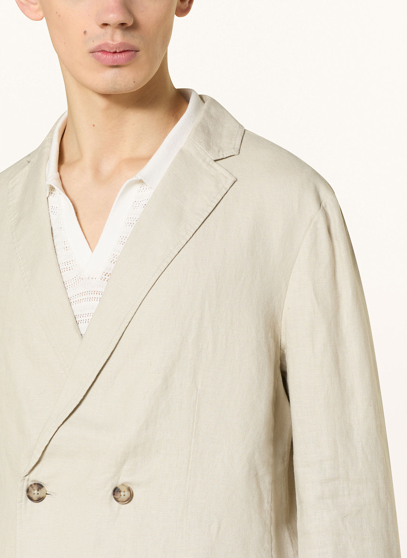 Marc O'Polo Shaped fit linen jacket: BEIGE