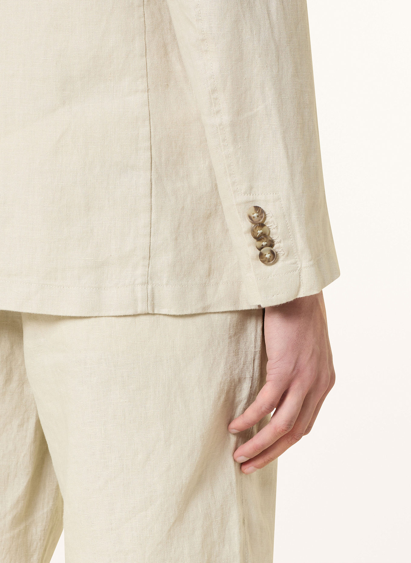 Marc O'Polo Shaped fit linen jacket: BEIGE