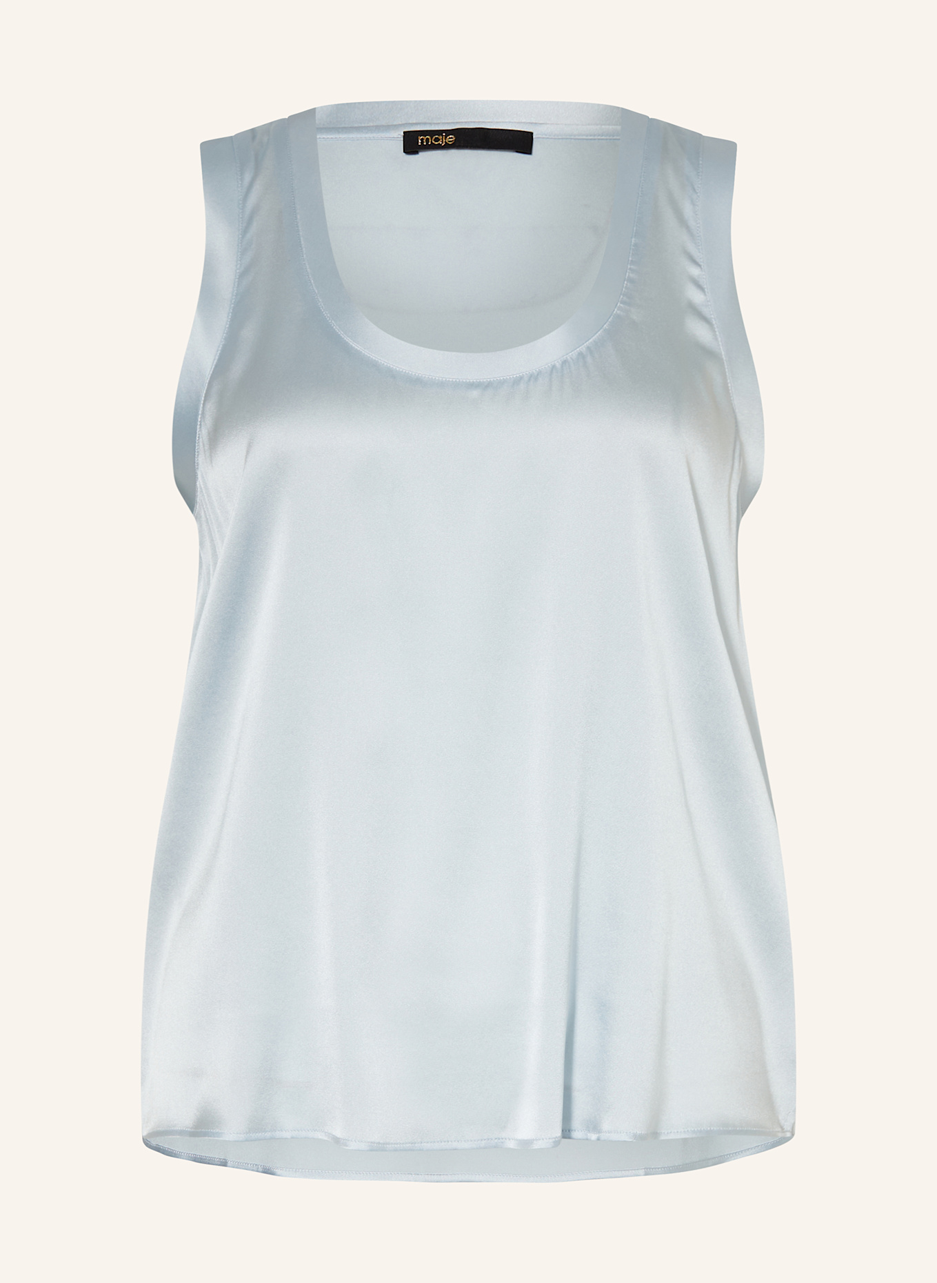 maje Seidentop: HELLBLAU