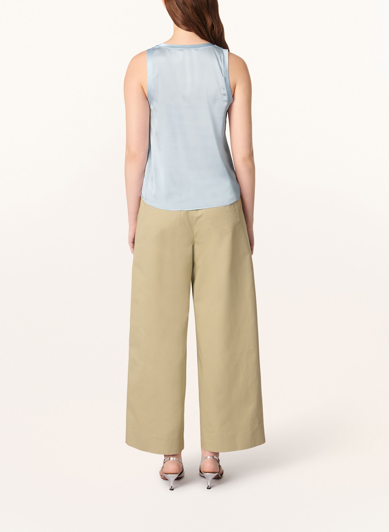 maje Seidentop: HELLBLAU