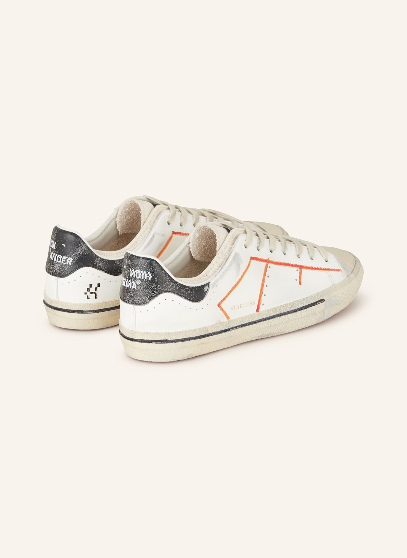 HIDN-ANDER Sneaker STARLESS LOW: WEISS / ROT / CREME