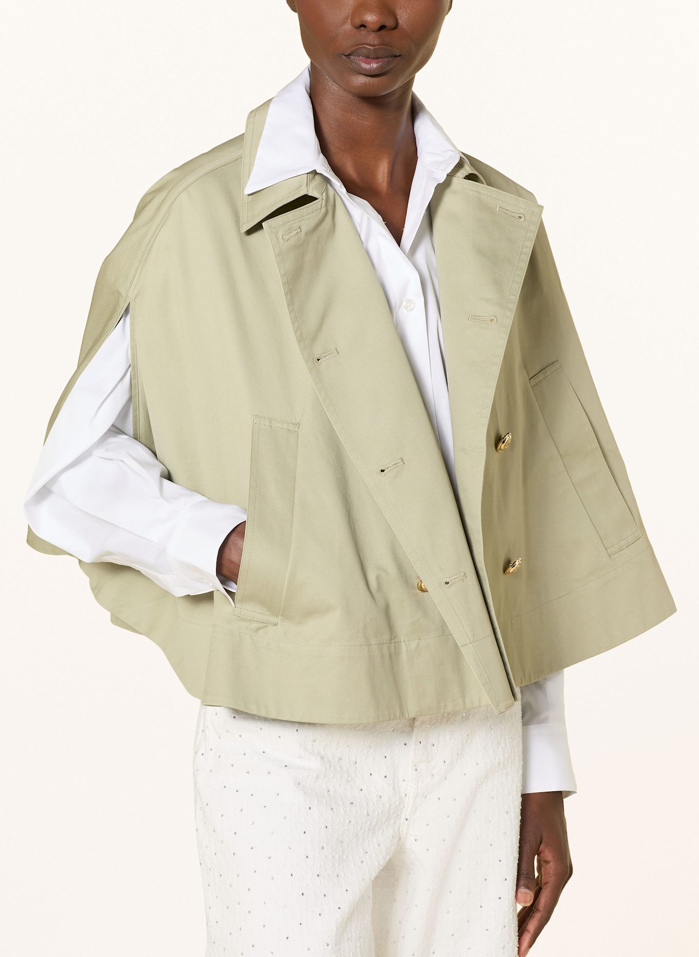 maje Cape: KHAKI