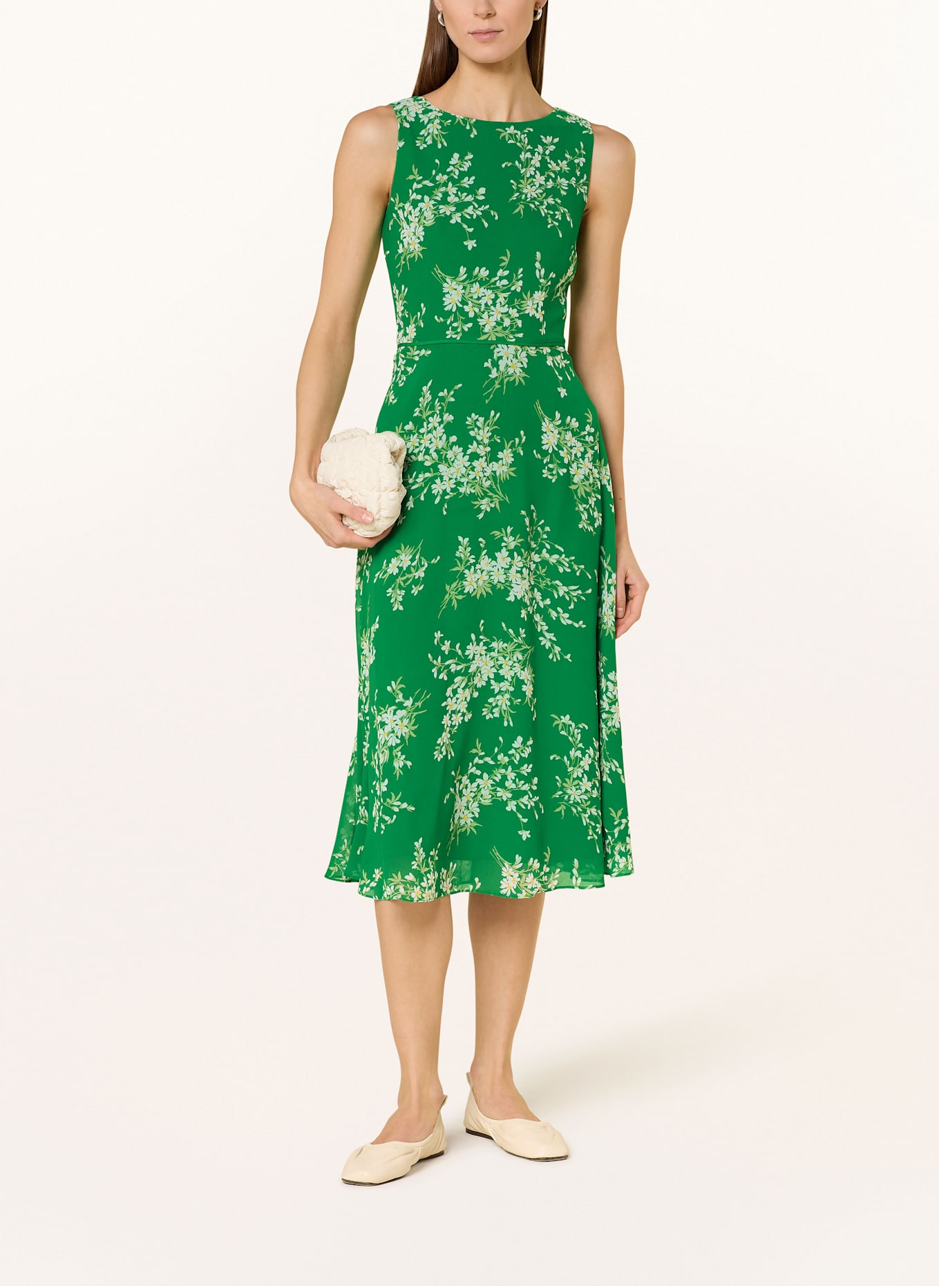 HOBBS Dress CARLY: GREEN / WHITE / LIGHT GREEN