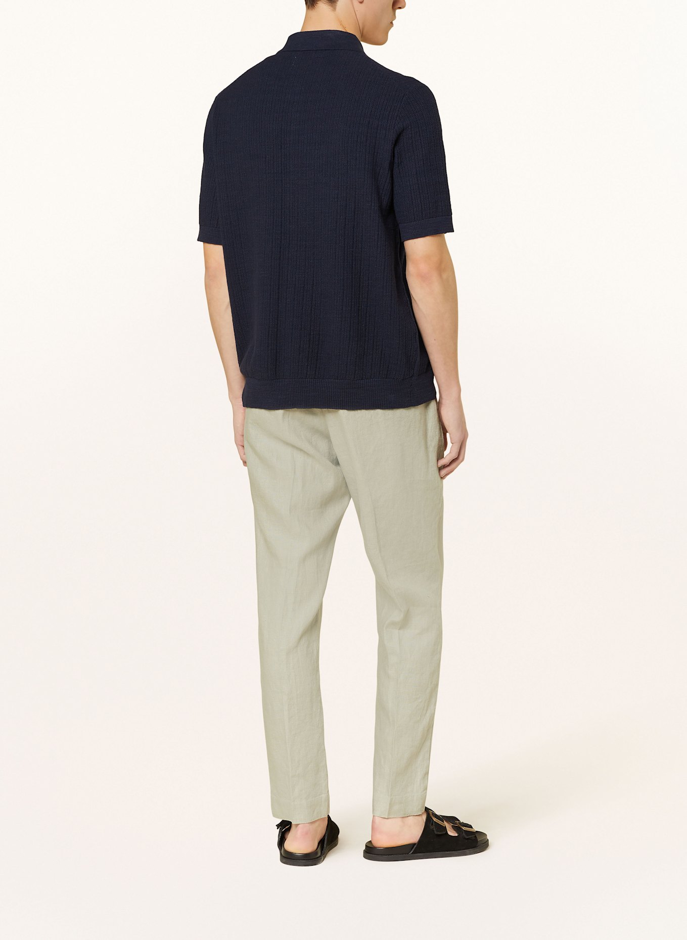 NN.07 Lněné kalhoty BILLIE Regular Fit: SVĚTLE ZELENÁ