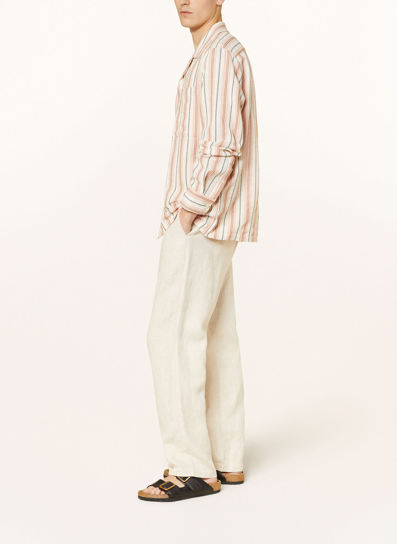 NN.07 Leinenhose ADEN Regular Fit: CREME