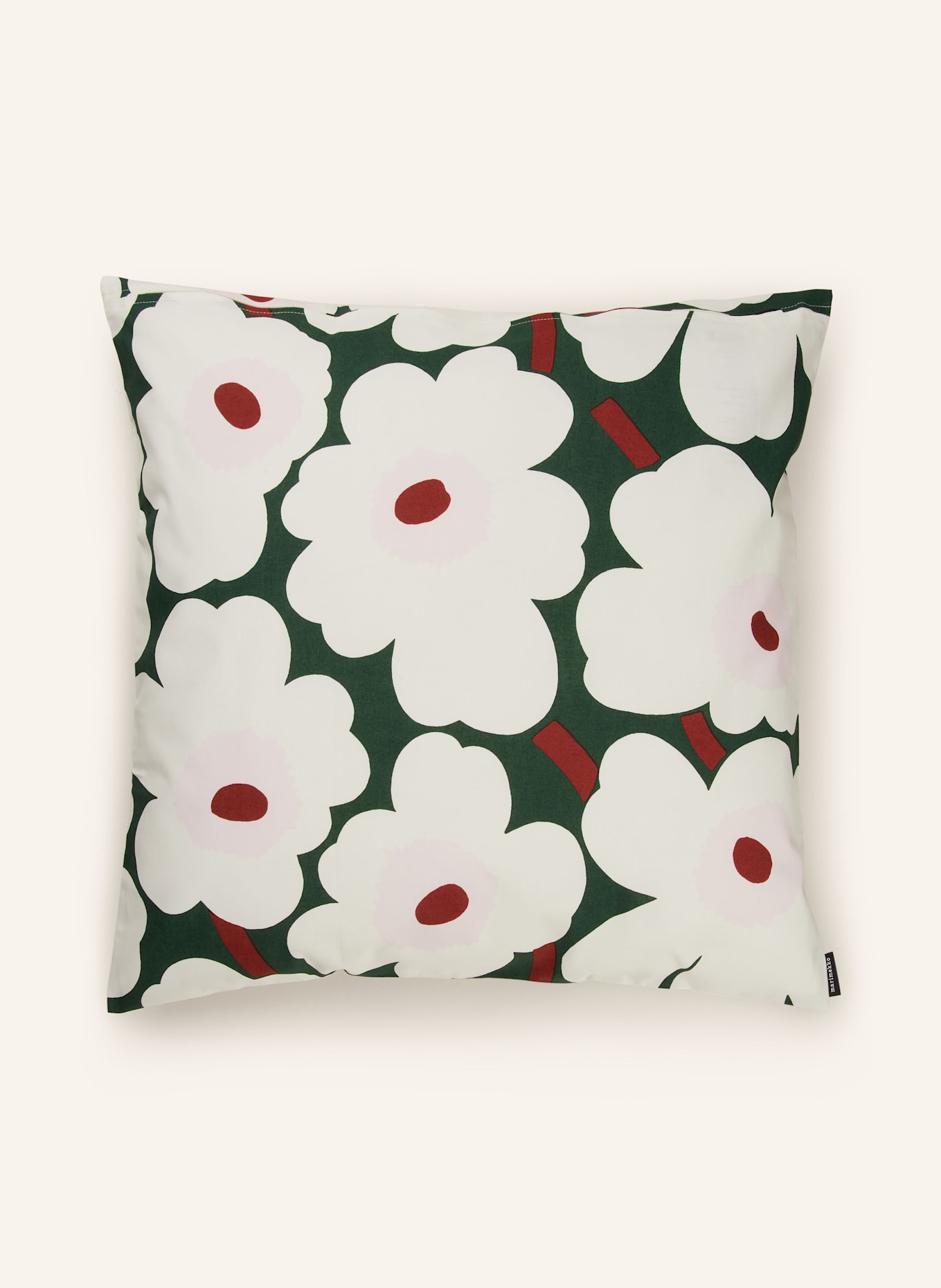 marimekko Dekokissenhülle UNIKKO: ECRU / DUNKELGRÜN / DUNKELROT