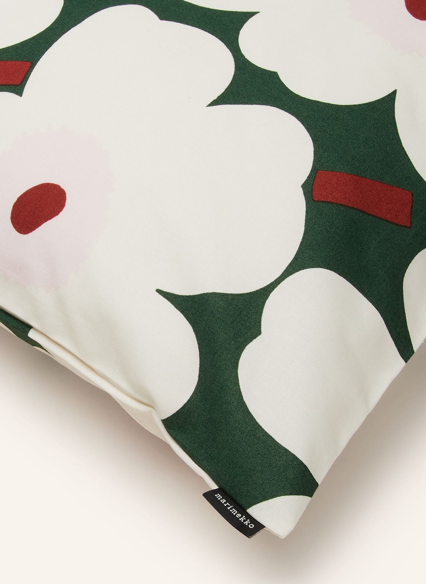 marimekko Dekokissenhülle UNIKKO: ECRU / DUNKELGRÜN / DUNKELROT