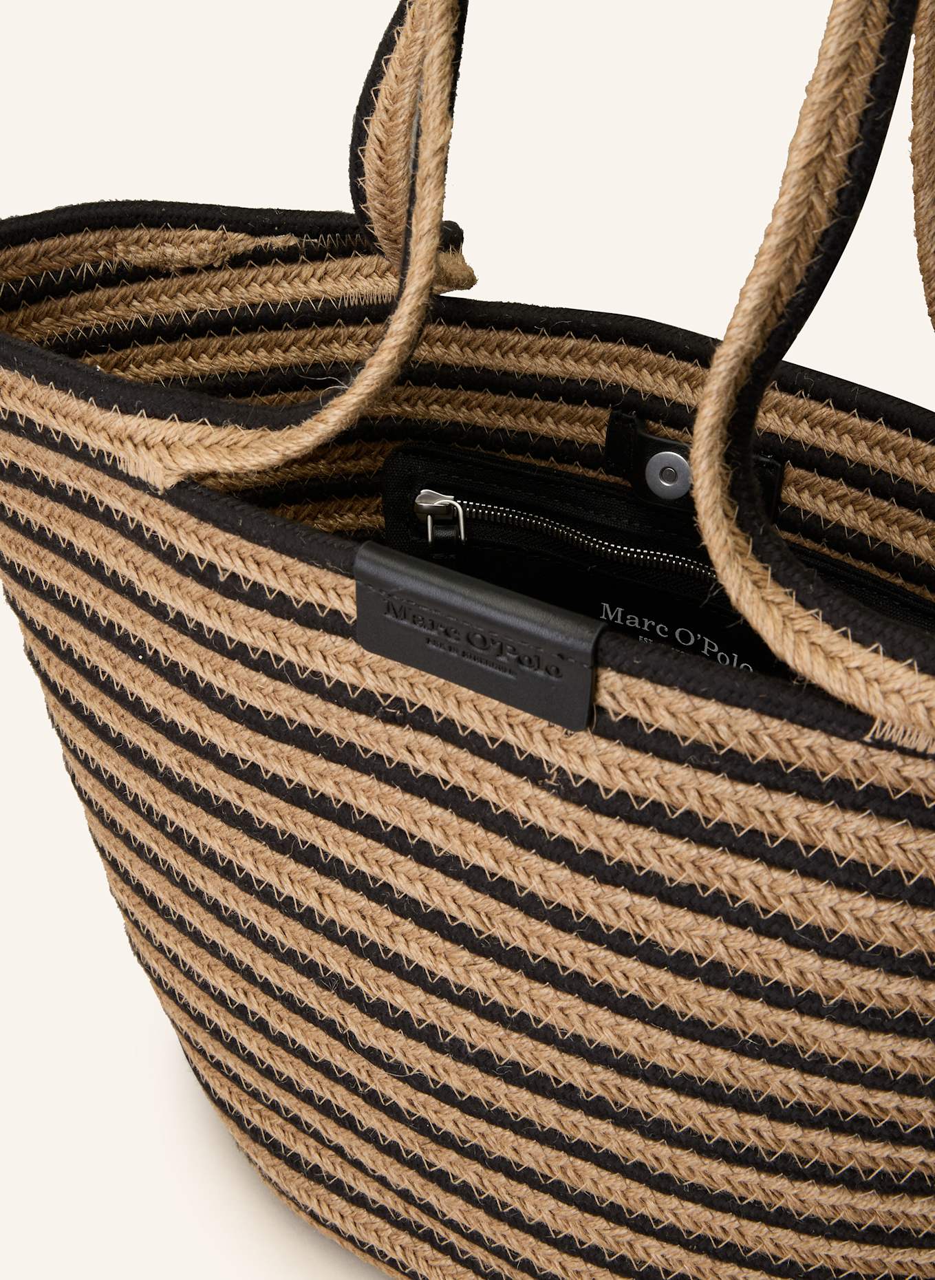 Marc O'Polo Shopper LARGE: BEIGE / BLACK