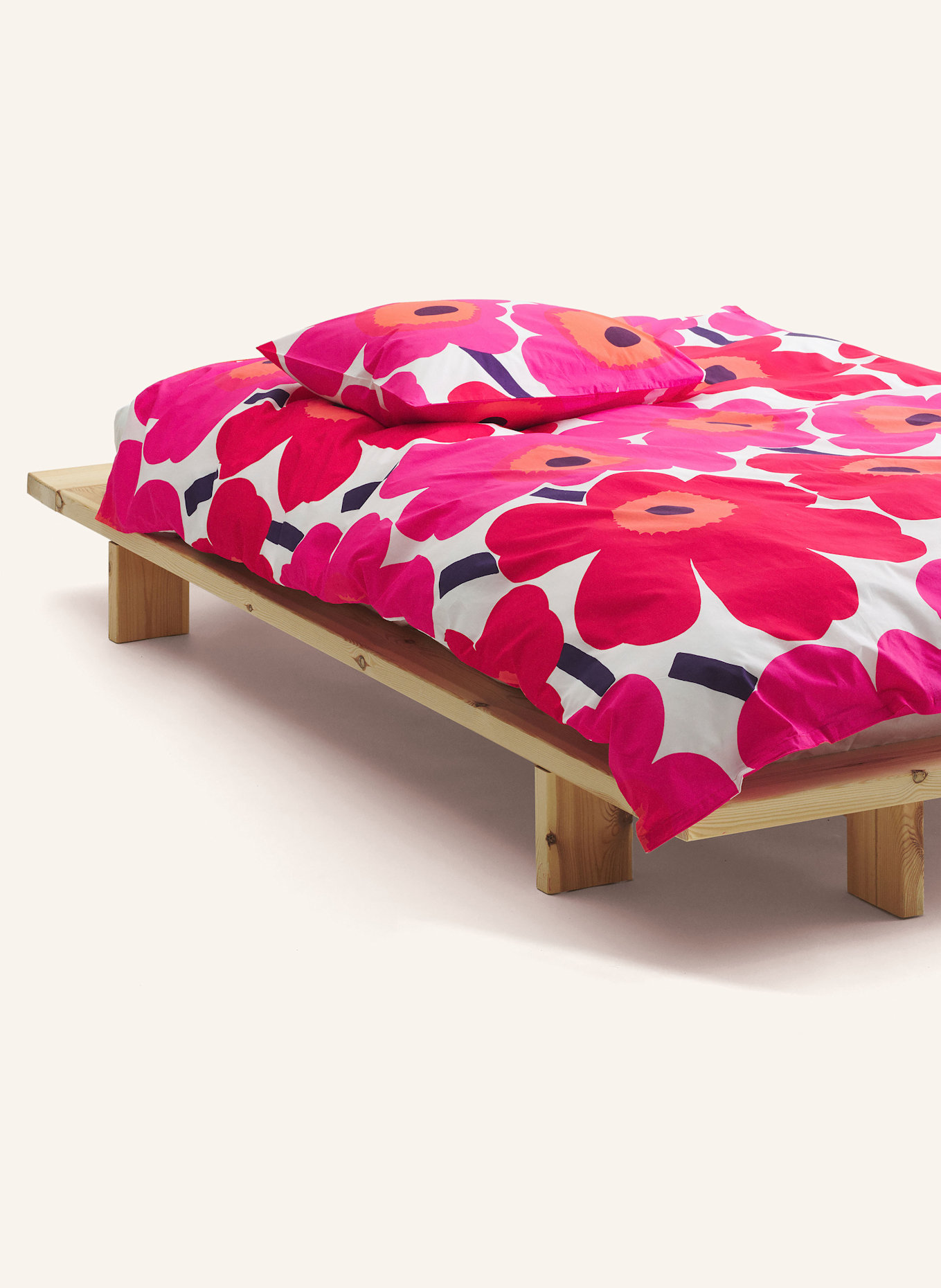 marimekko Bettbezug UNIKKO: ROT / CREME / ORANGE