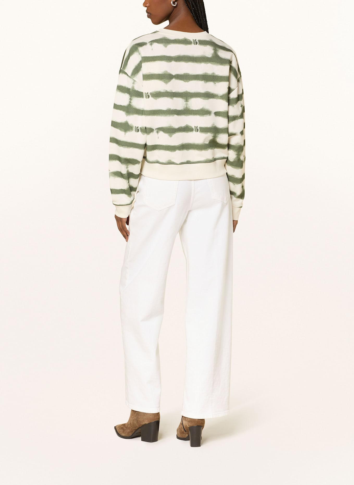 ba&sh Sweatshirt SETE: KHAKI / WEISS