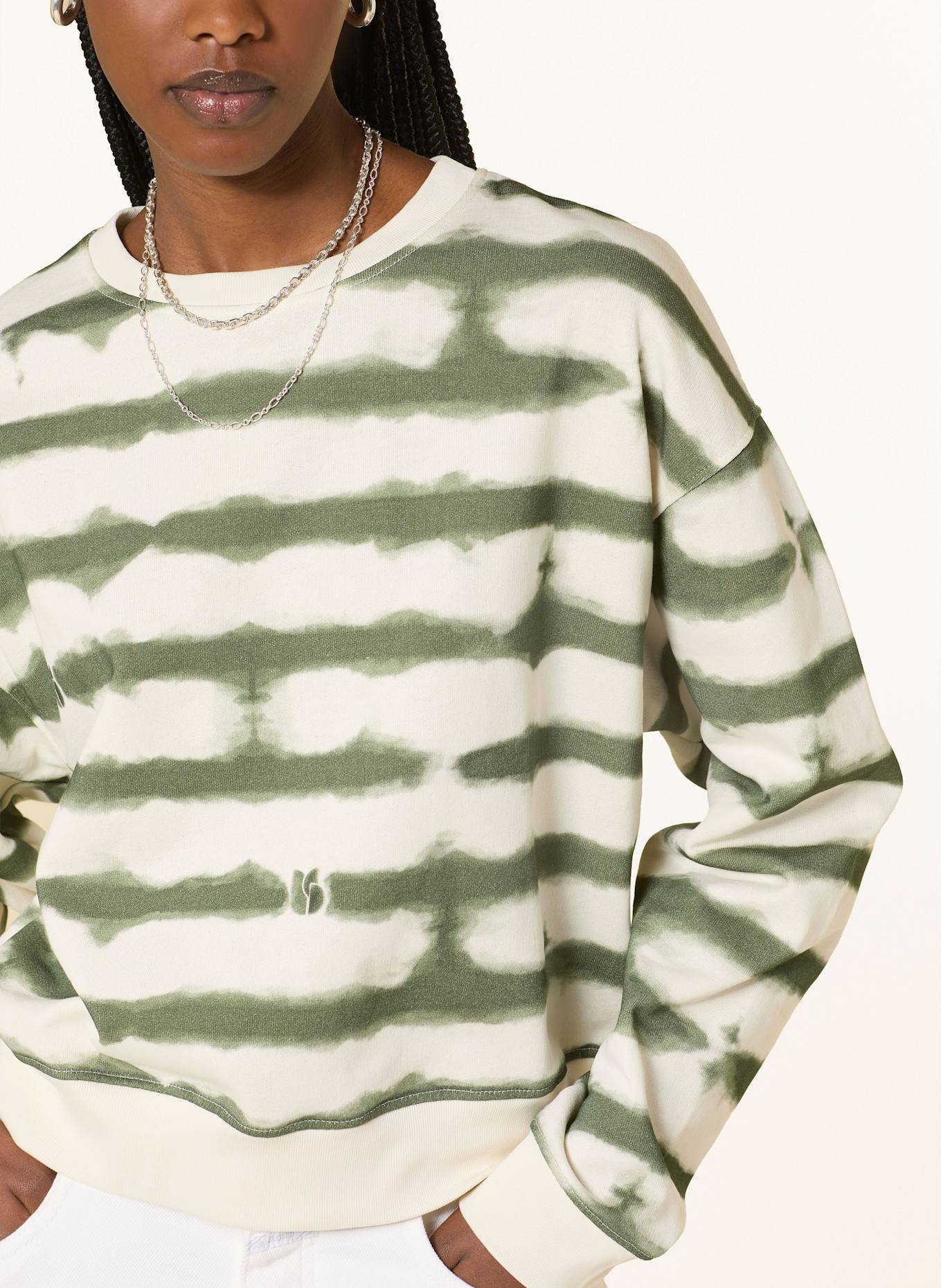 ba&sh Sweatshirt SETE: KHAKI / WEISS