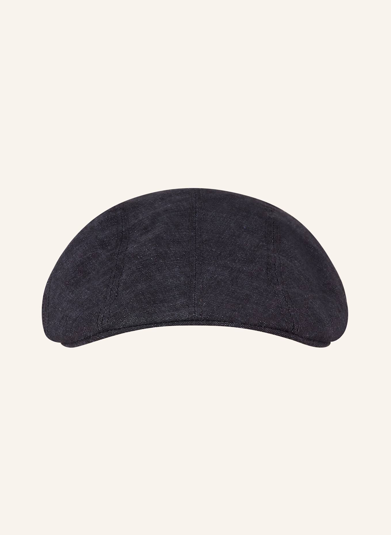 STETSON Sliding cap IVY made of linen: DARK GRAY