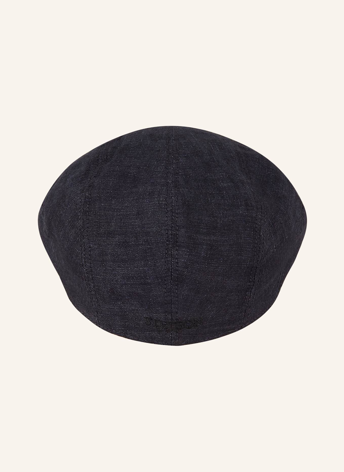 STETSON Sliding cap IVY made of linen: DARK GRAY
