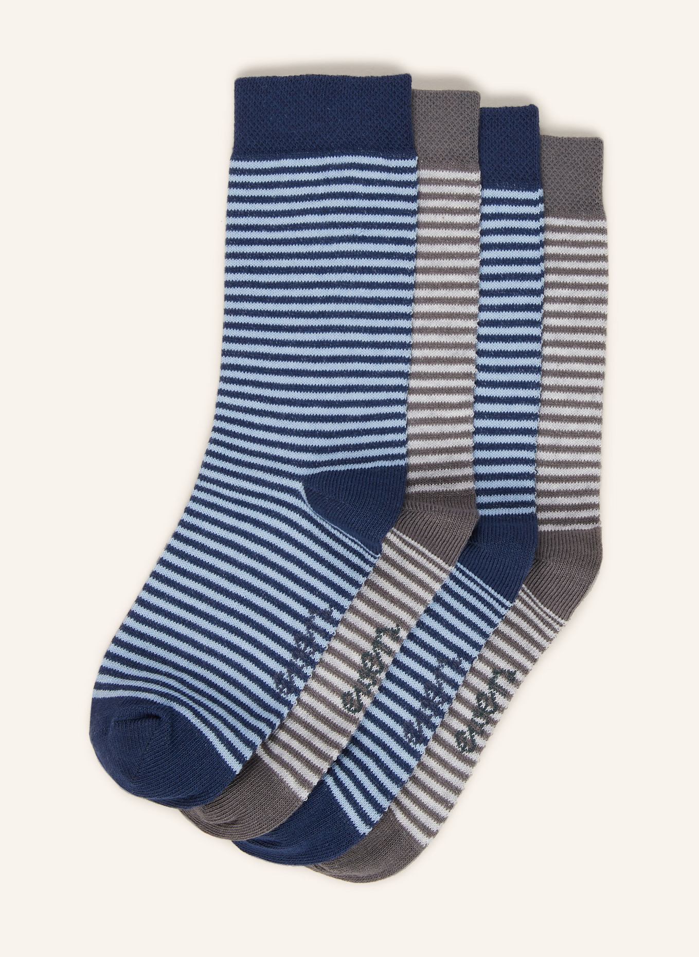 ewers COLLECTION 4-pack sokken: GRIJS / BLAUW