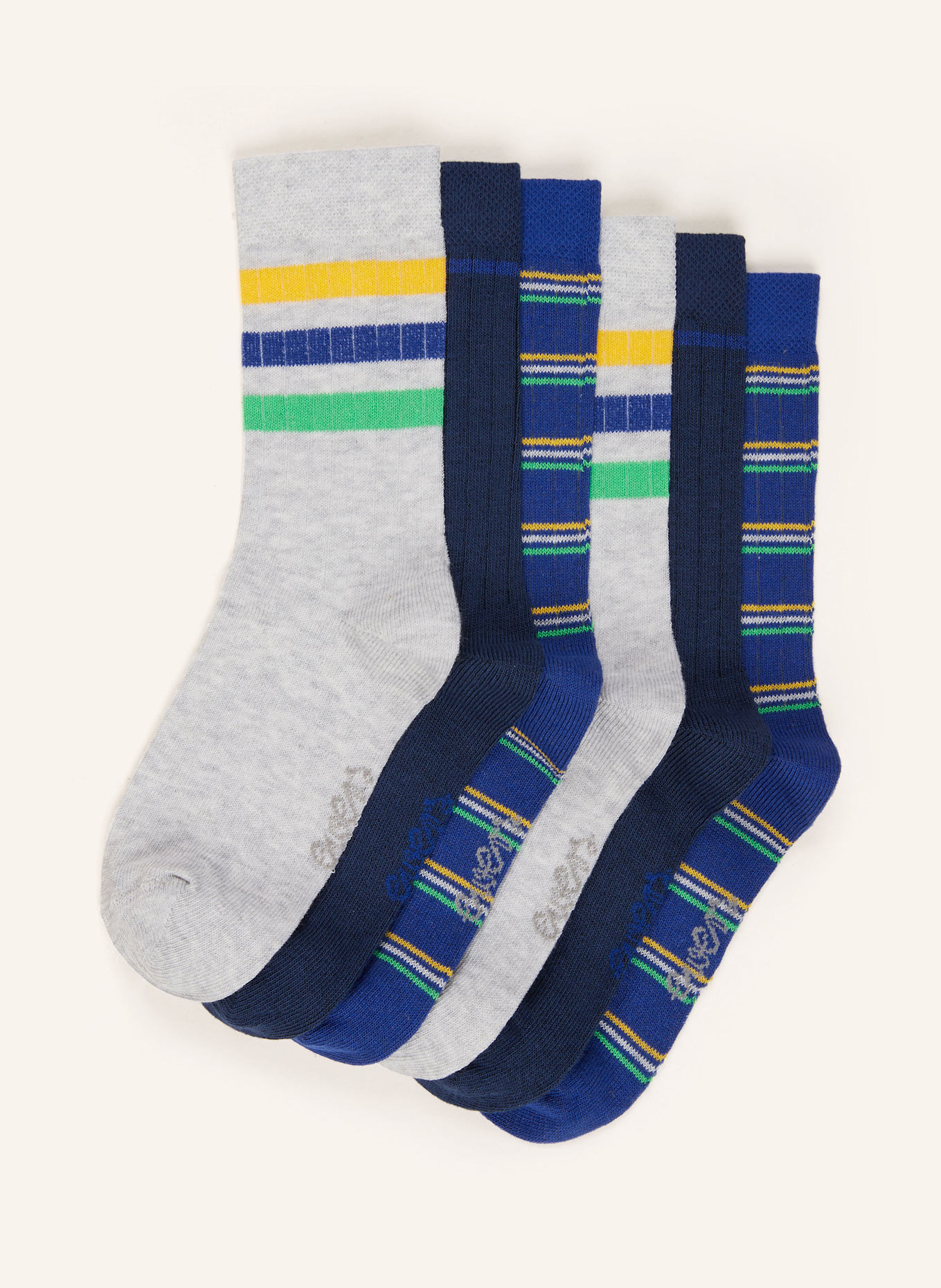 ewers COLLECTION 4er-Pack Socken: DUNKELBLAU / BLAU / HELLGRAU