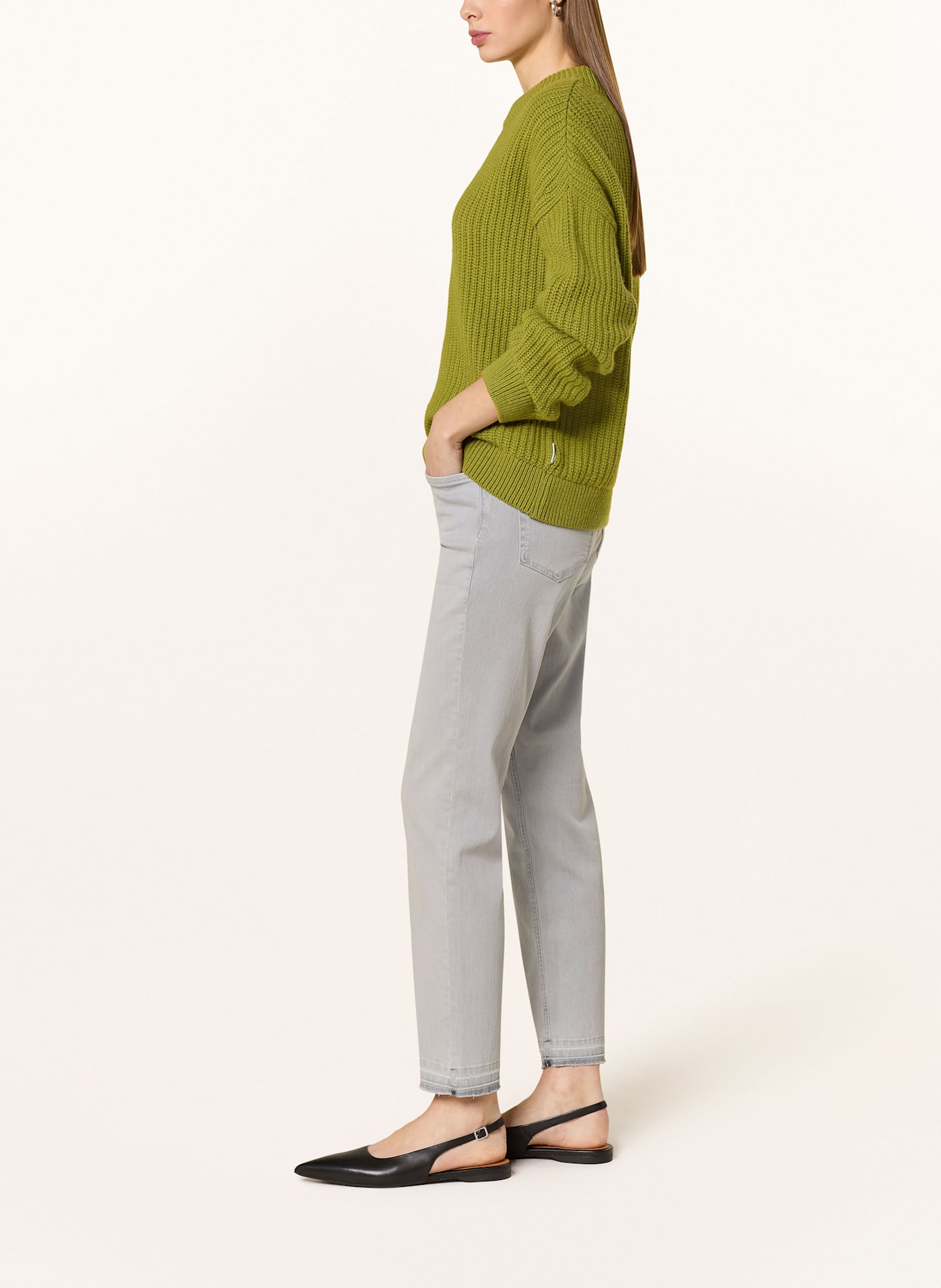 OPUS PANTS Straight džíny MELLY SLEEK: 70199 Millie Printed Maxi Dress