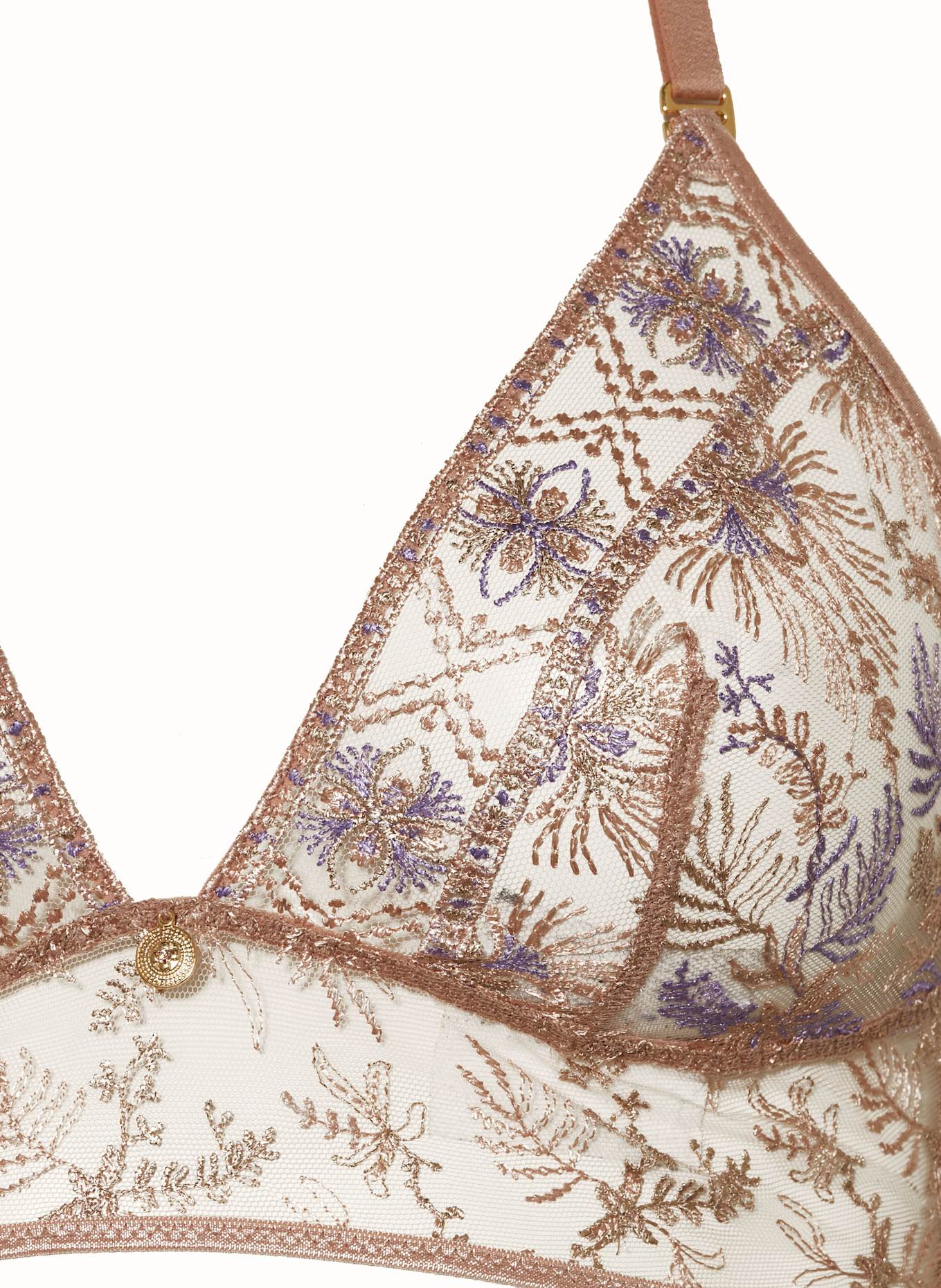 Aubade SOUND OF HEART triangle bra with glitter thread in
