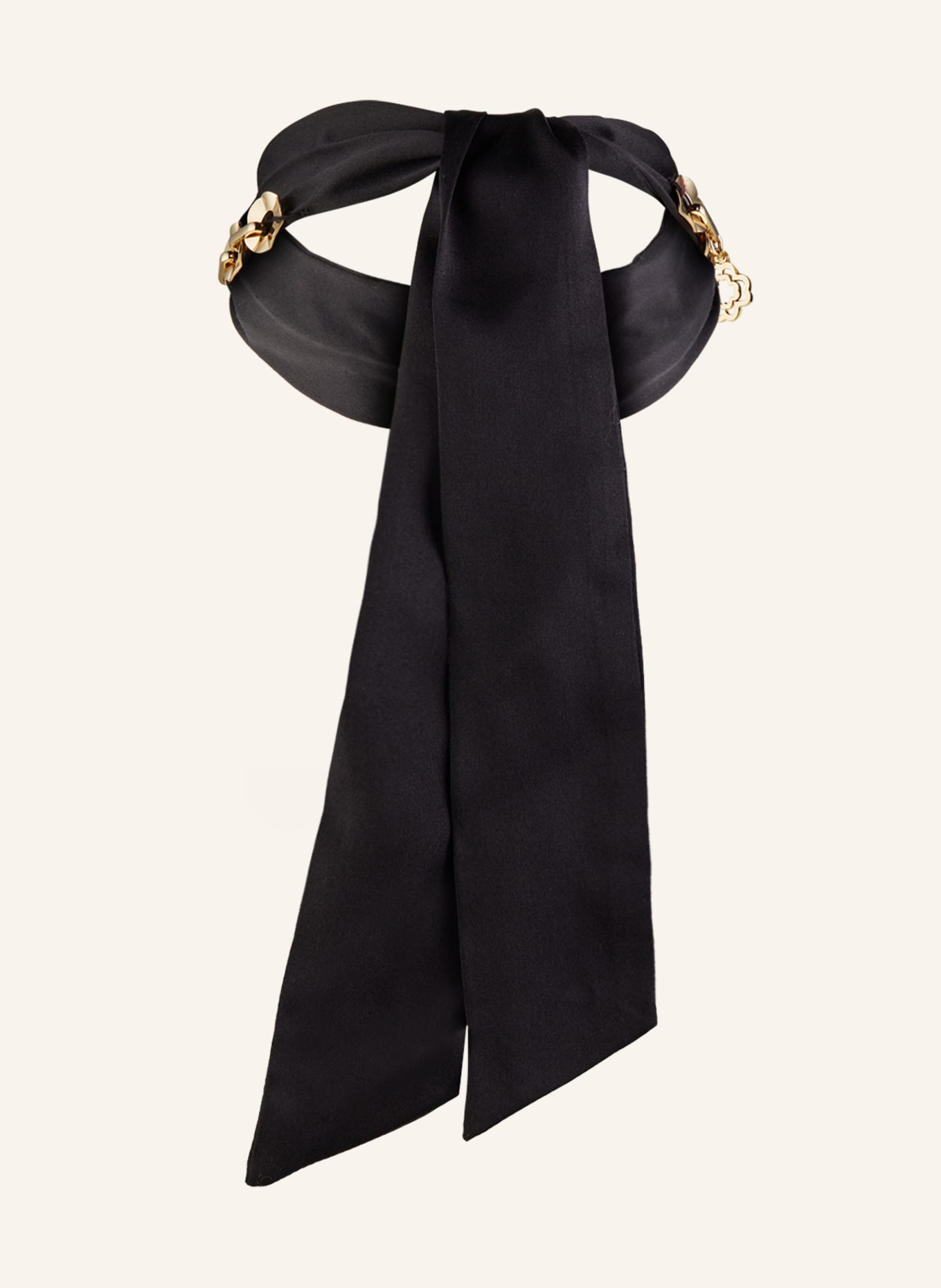 maje Choker z jedwabiu: CZARNY / ZŁOTY