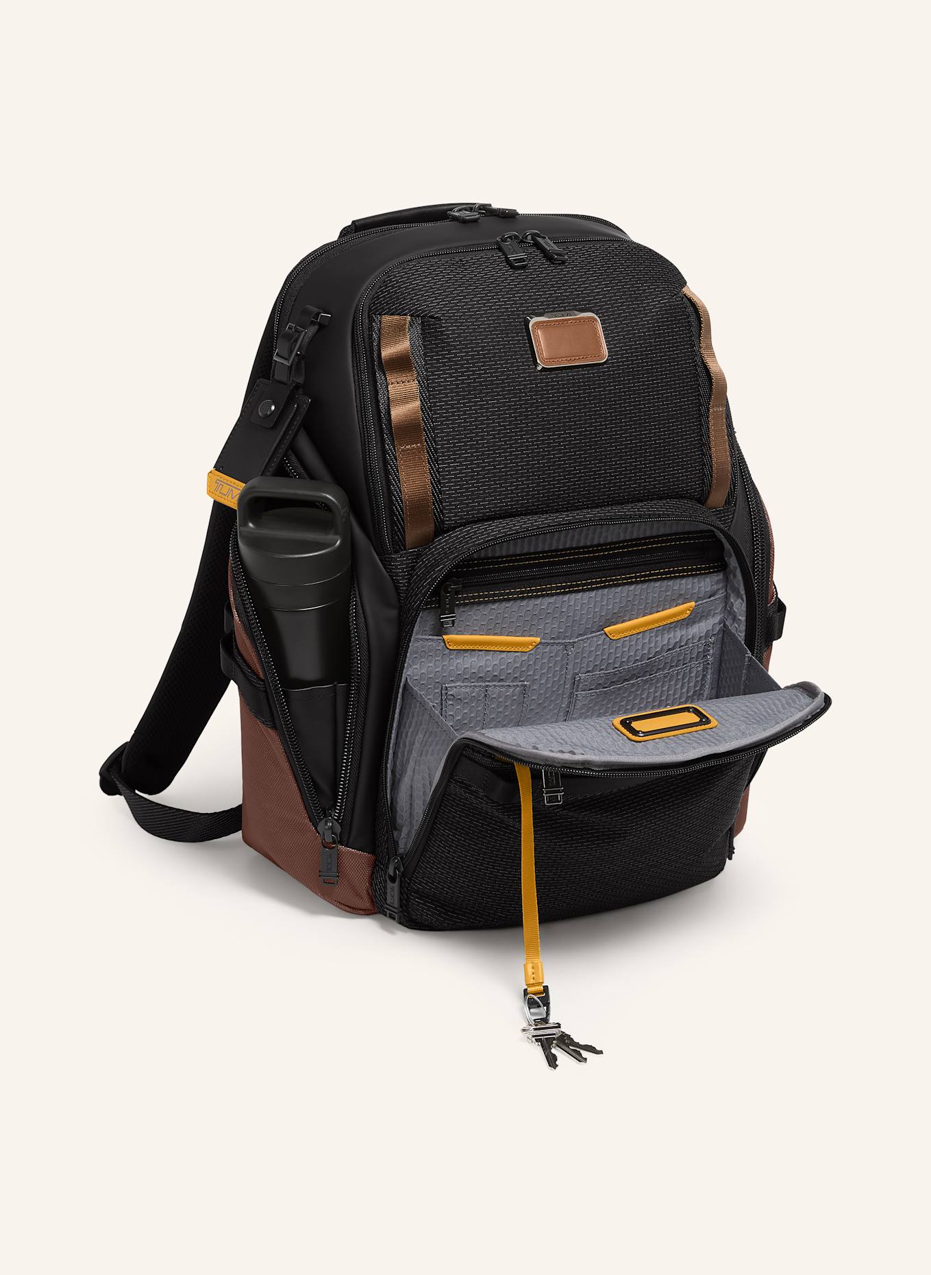 TUMI ALPHA BRAVO Rucksack SEARCH BACKPACK mit Laptop-Fach: SCHWARZ / BRAUN