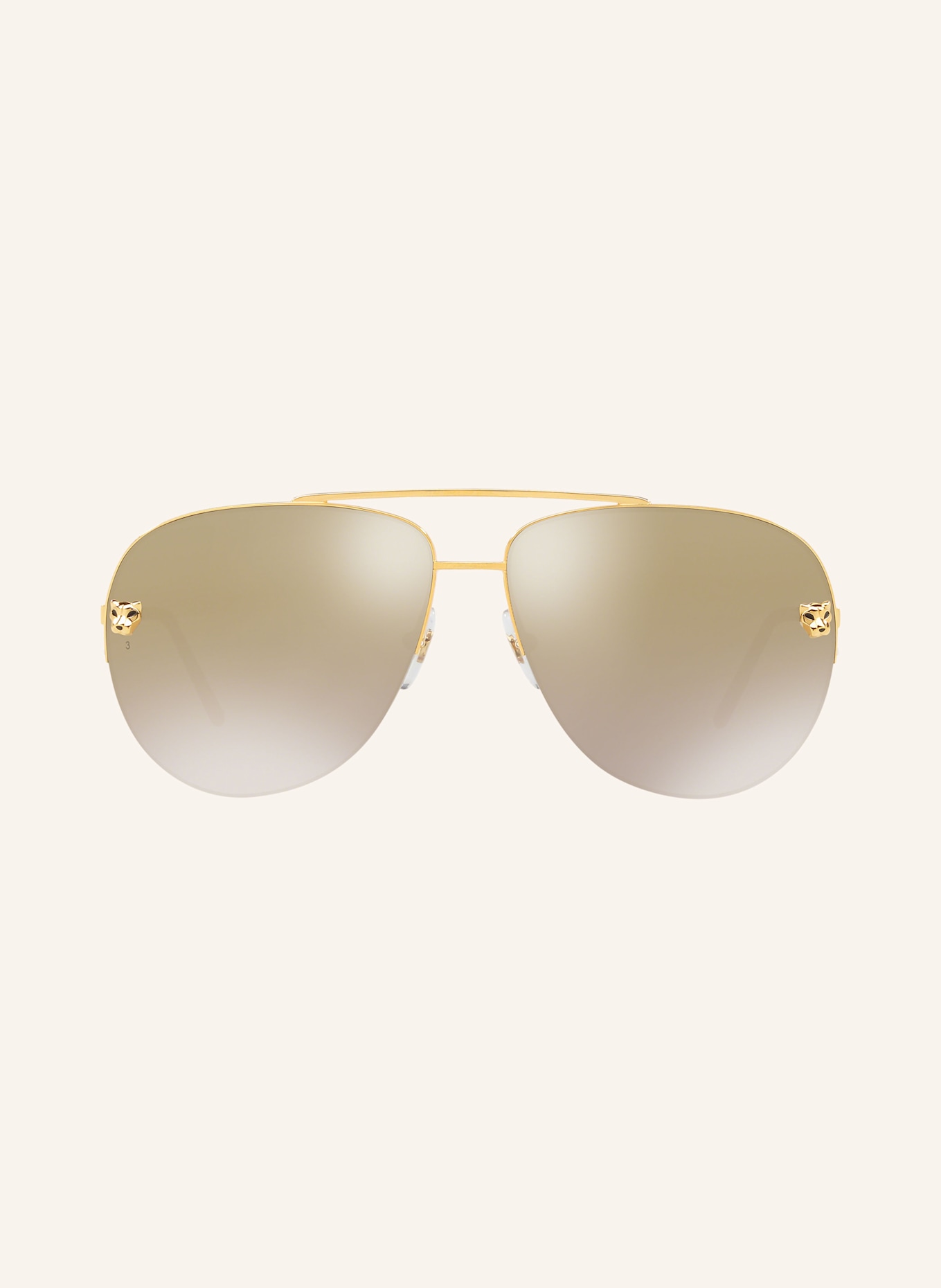 Cartier Sonnenbrille 6L001357: 2390B1 - GOLD VERSPIEGELT