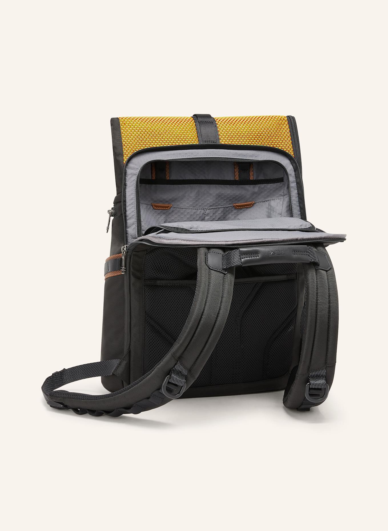 TUMI Batoh ALPHA BRAVO LOGISTICS s přihrádkou na laptop: ČERNÁ / ČERVENÁ