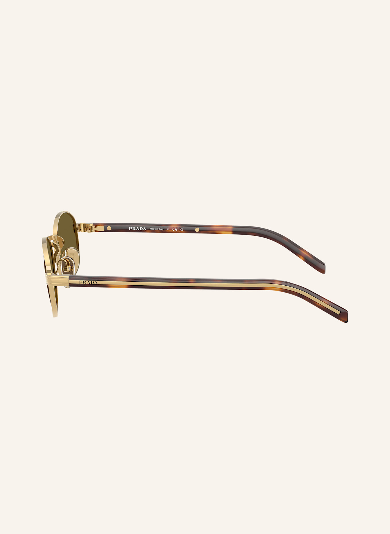 PRADA Sonnenbrille PR B53S: 5AK09Z - GOLD/ BRAUN