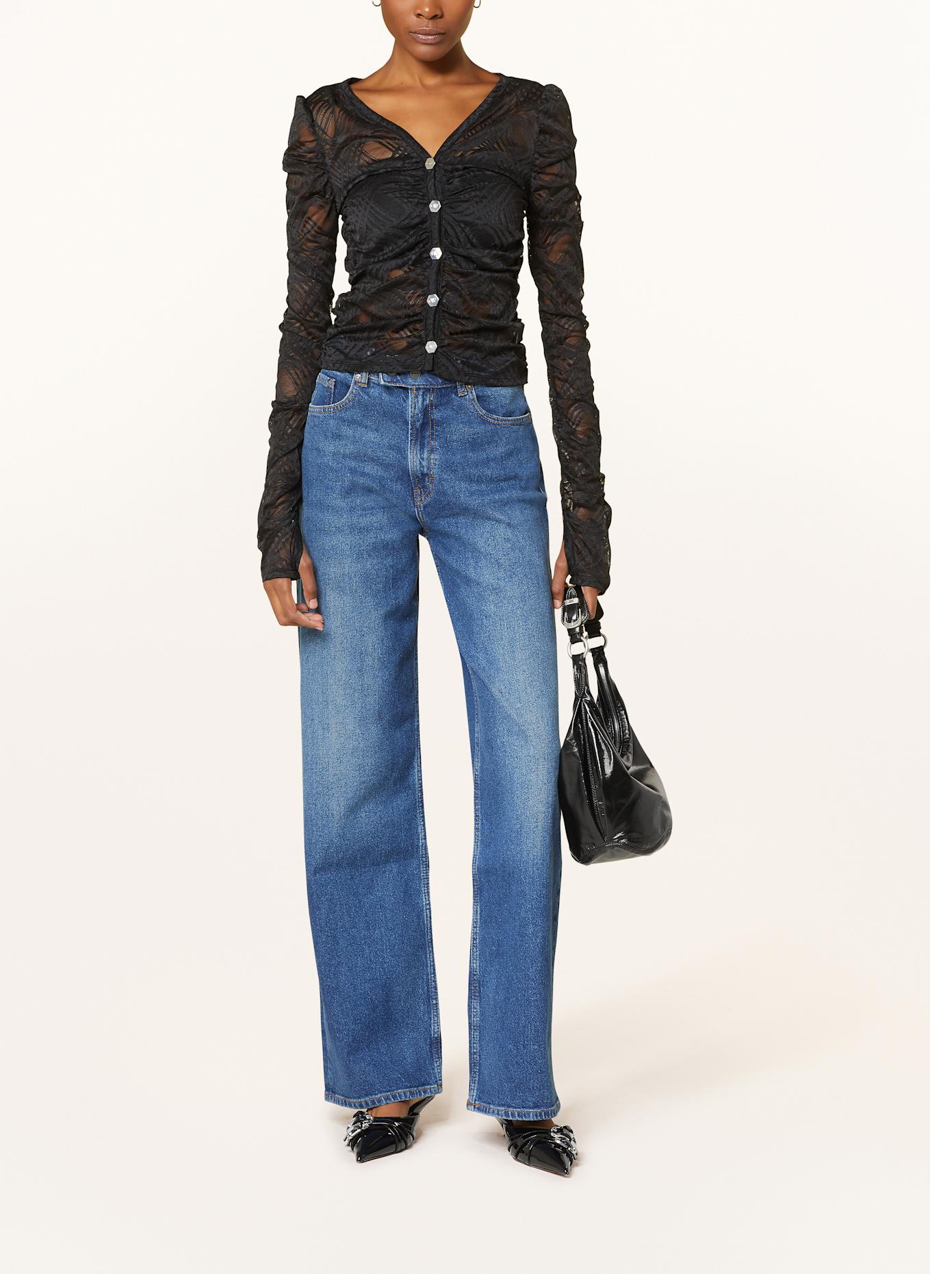 OW Collection Spitzenjacke WANTED: SCHWARZ