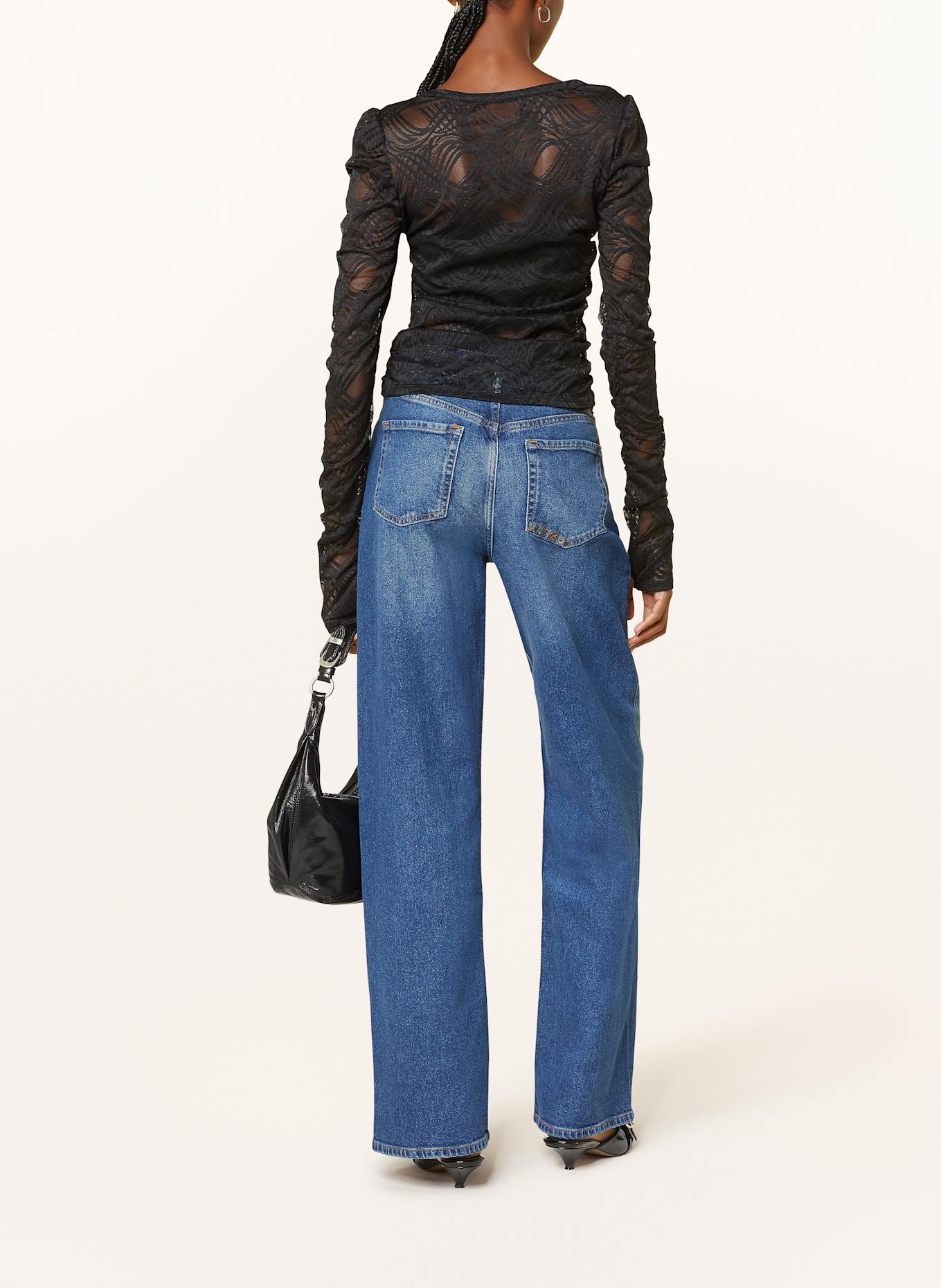 OW Collection Spitzenjacke WANTED: SCHWARZ