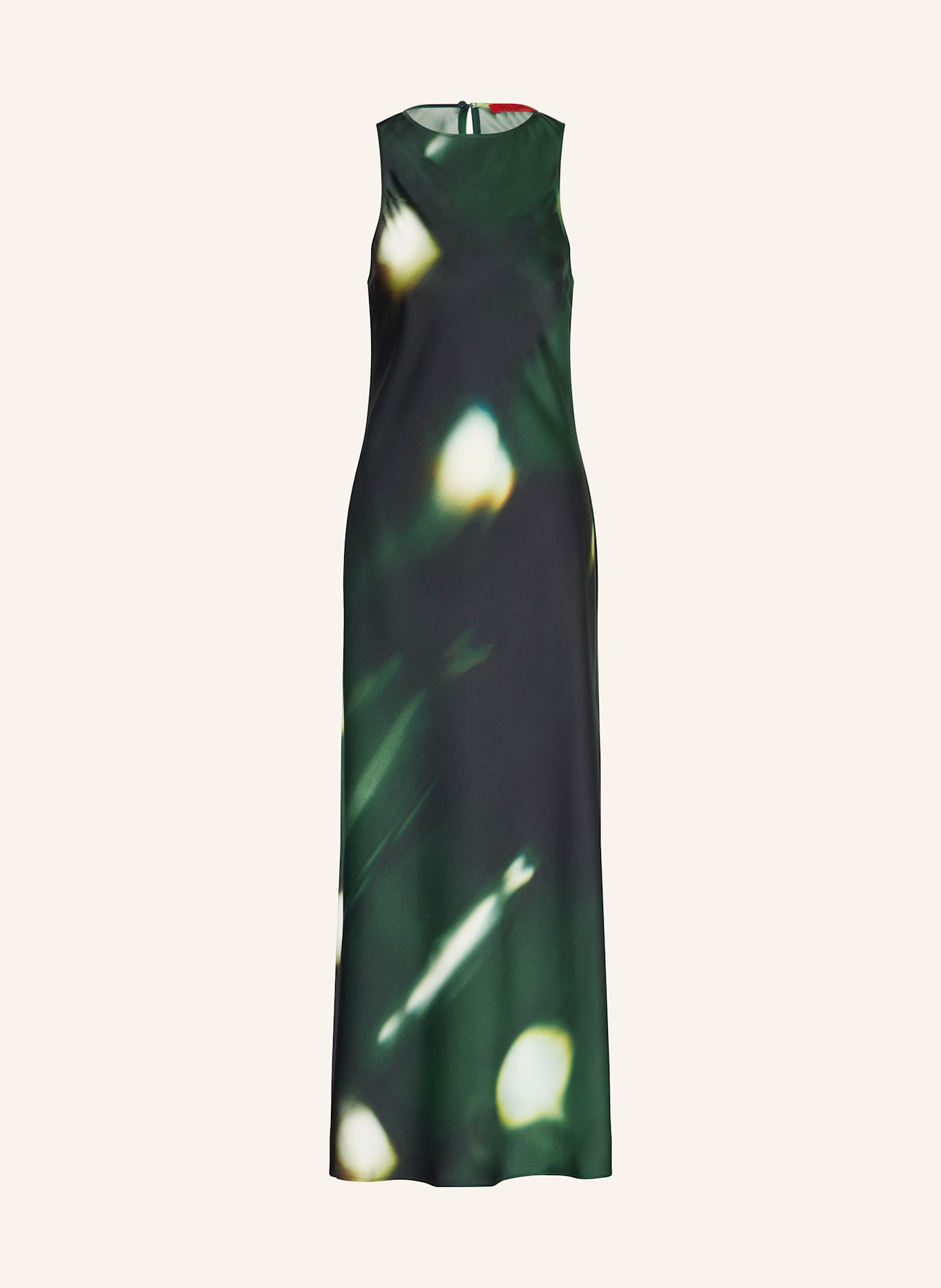 MAX & Co. Satinkleid KAISER: DUNKELGRAU / GRÜN / HELLGRÜN