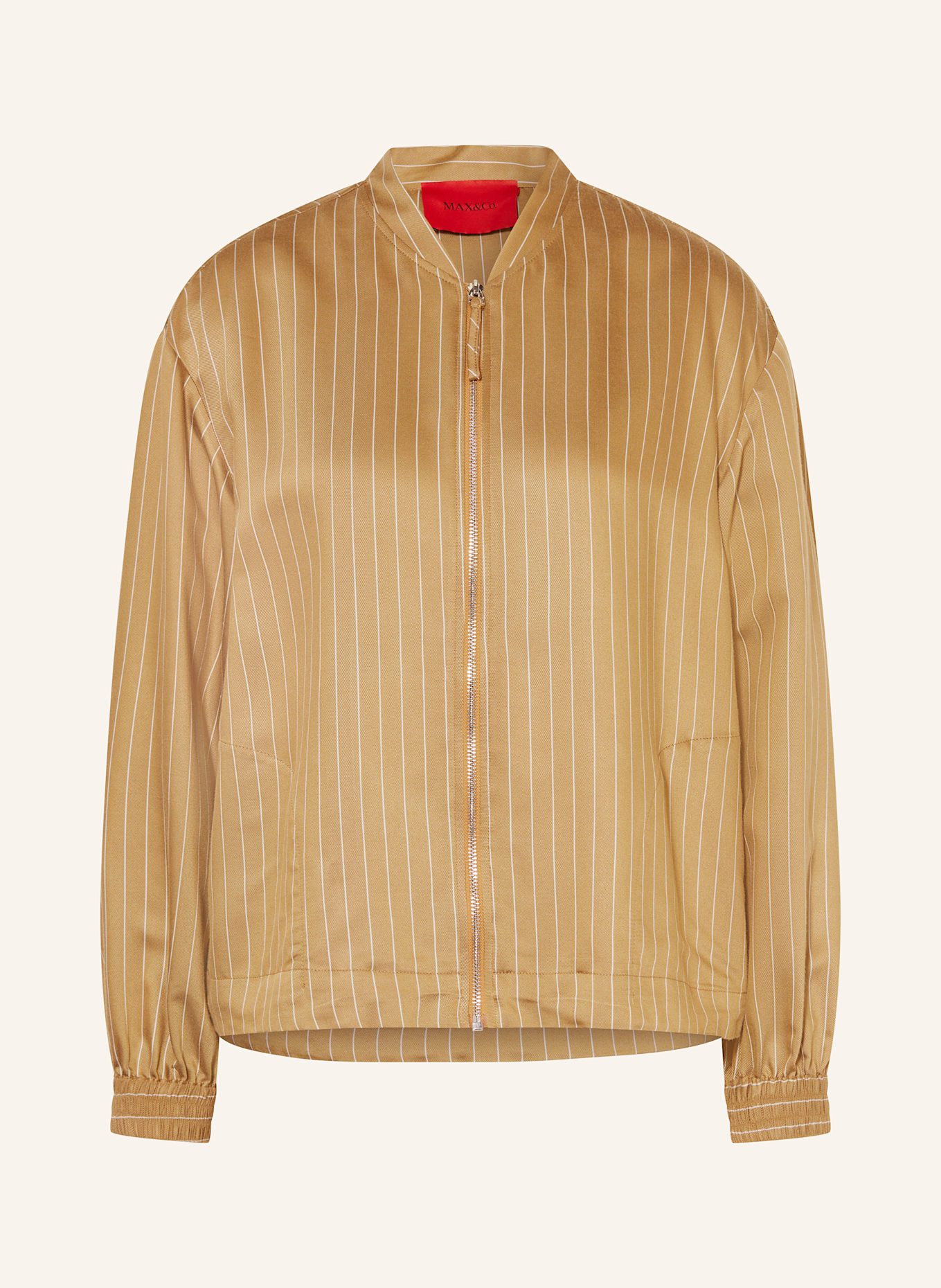 MAX & Co. Satin-Blouson BAUTTA: BRAUN / WEISS