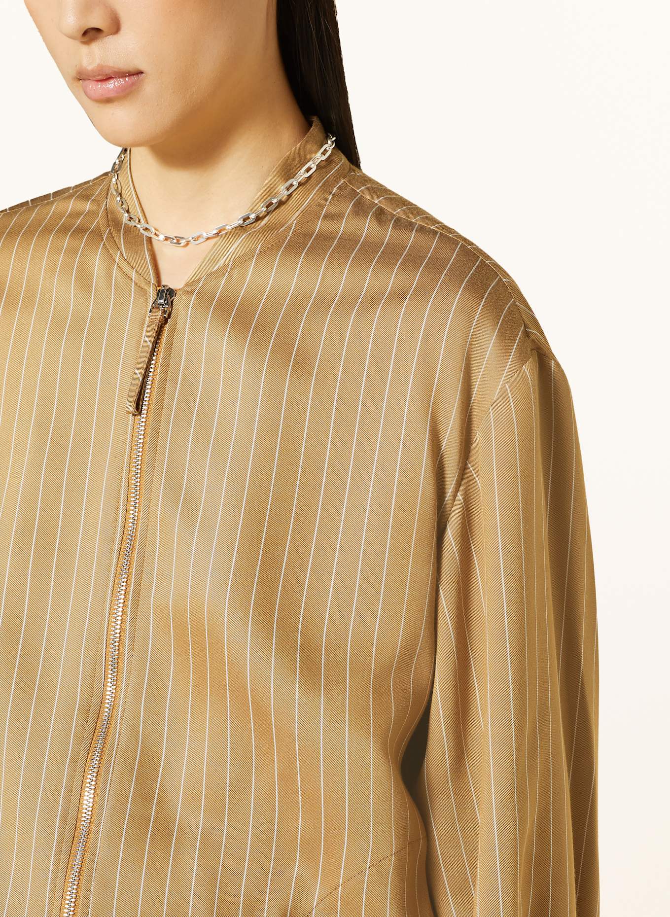 MAX & Co. Satin-Blouson BAUTTA: BRAUN / WEISS