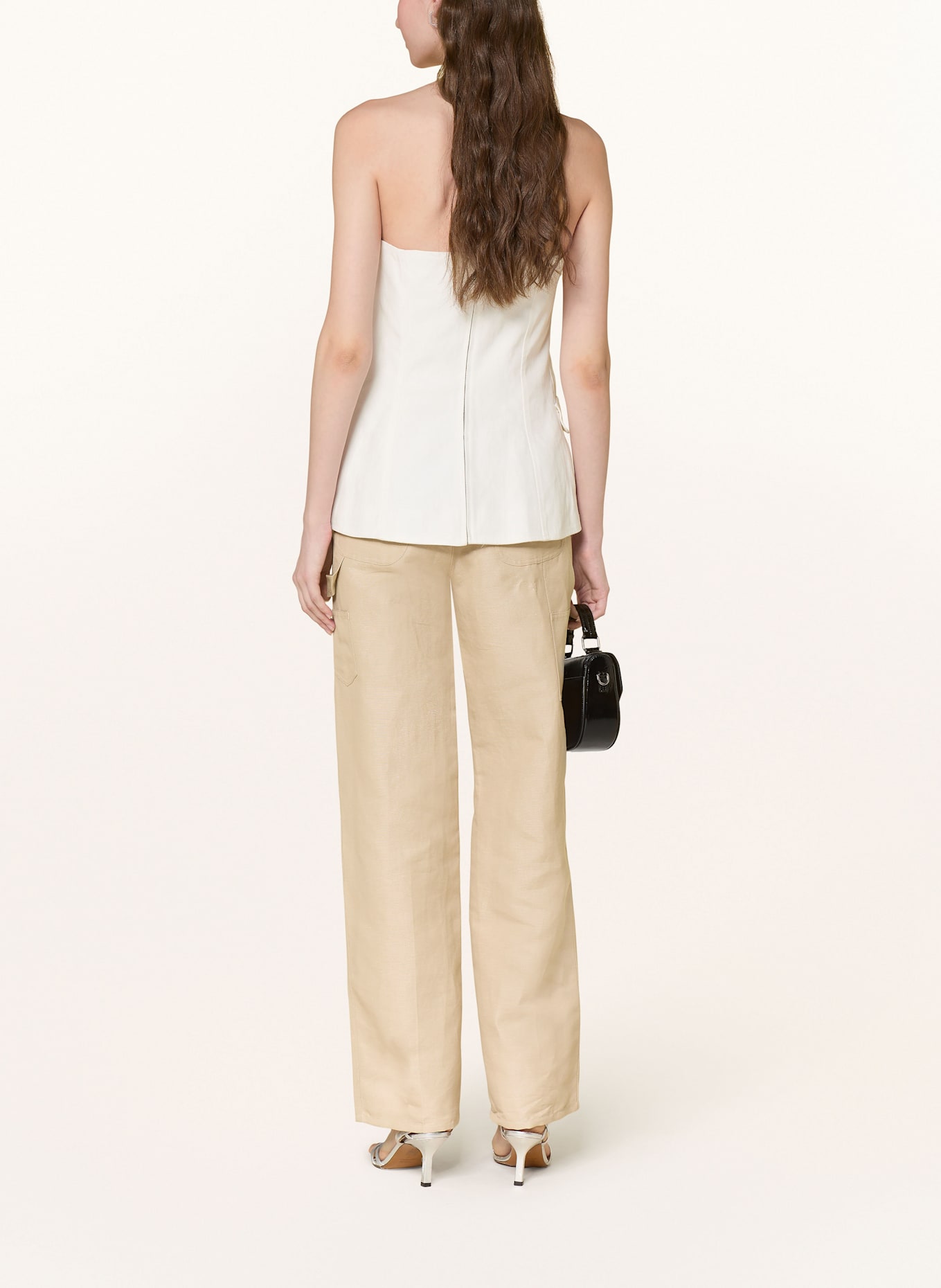 maje Marlenehose mit Leinen: CREME
