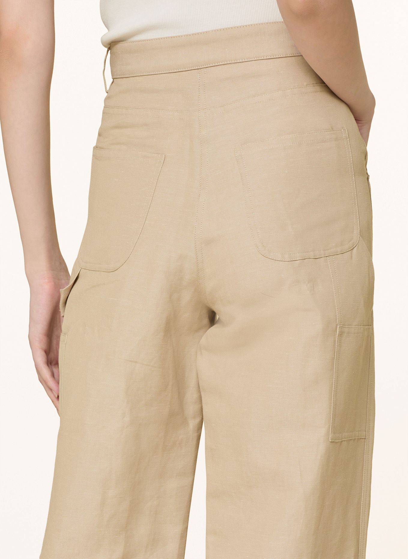 maje Marlenehose mit Leinen: CREME