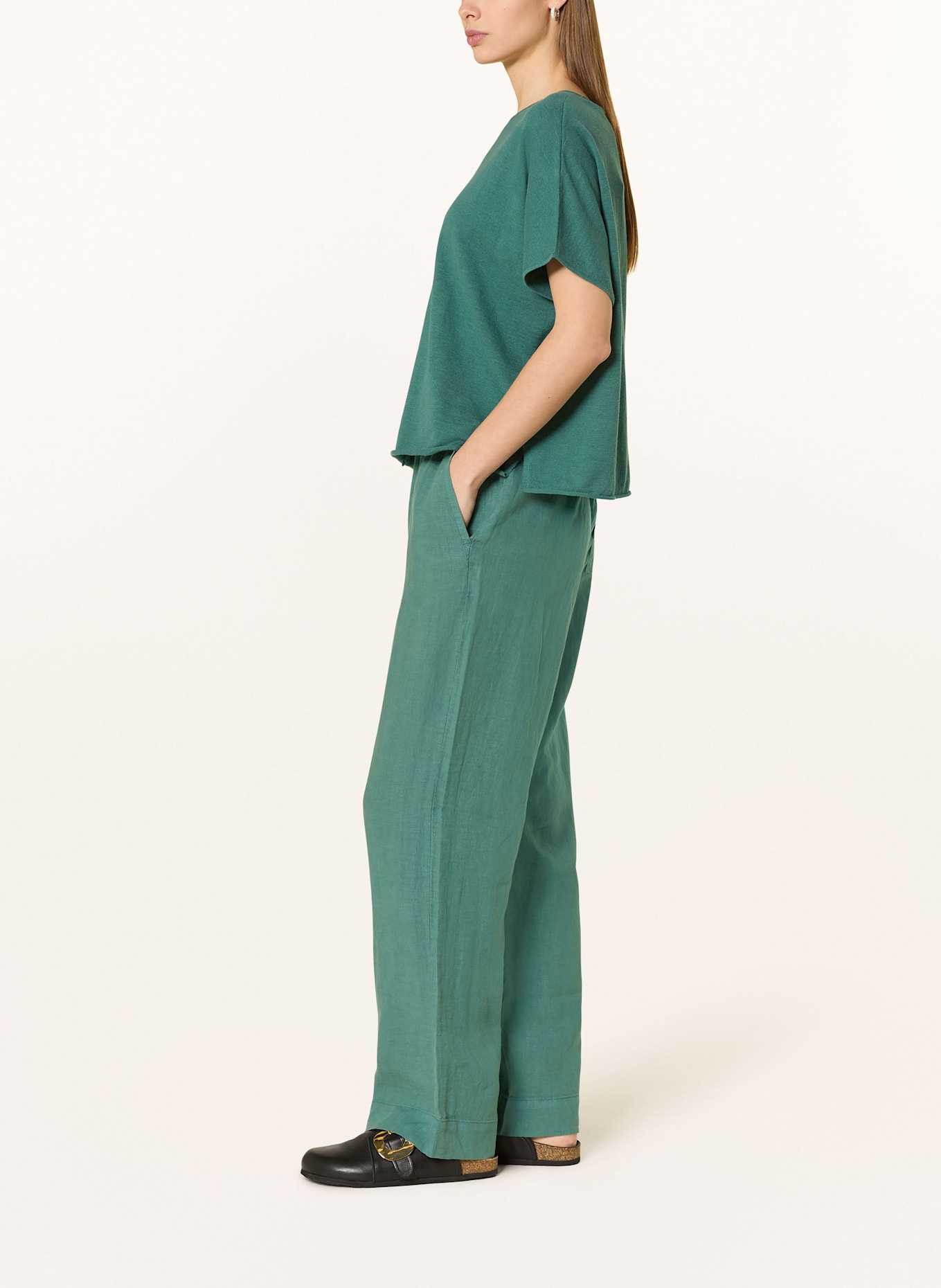 Marc O'Polo Linen trousers: GREEN