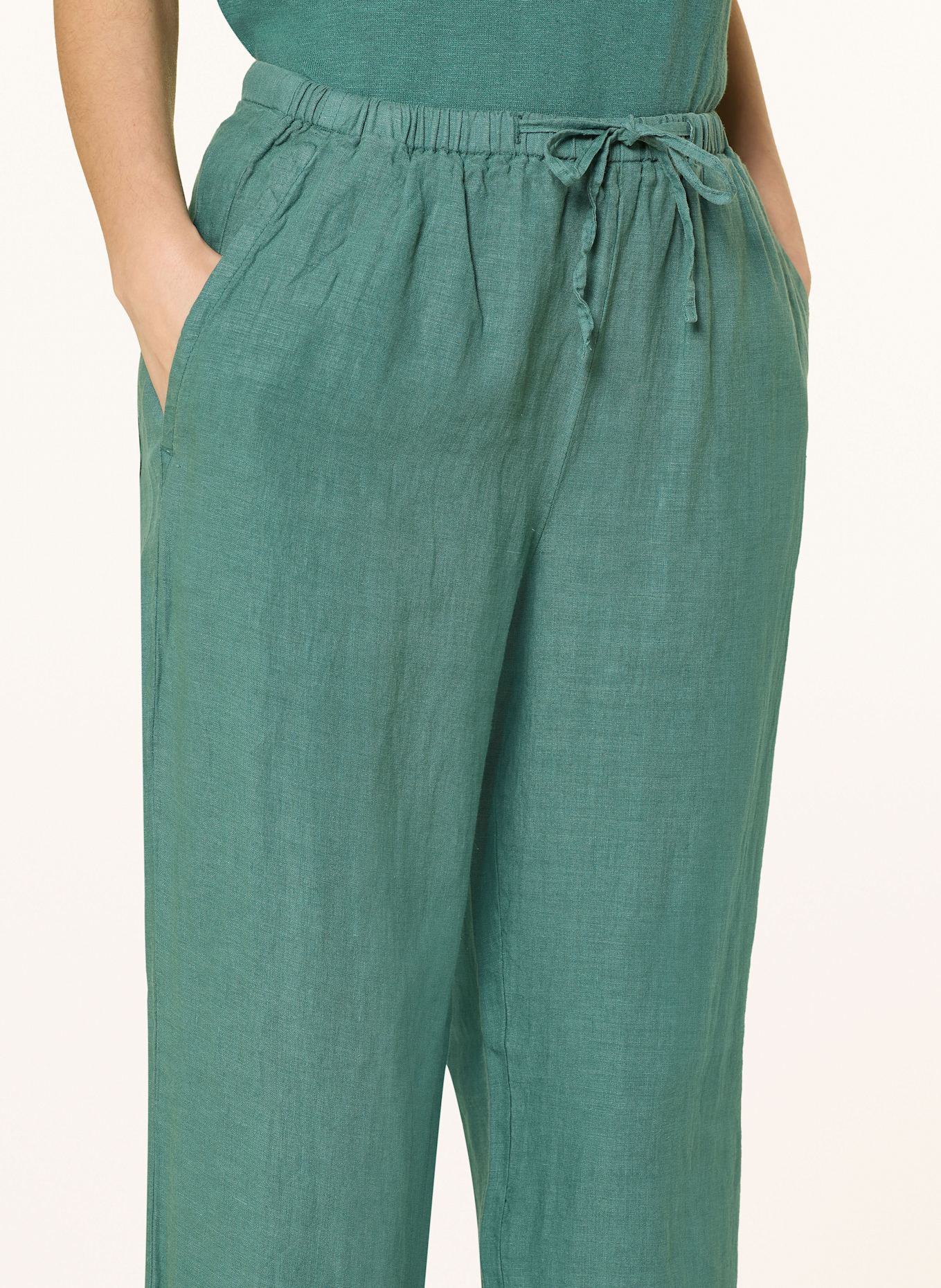 Marc O'Polo Linen trousers: GREEN