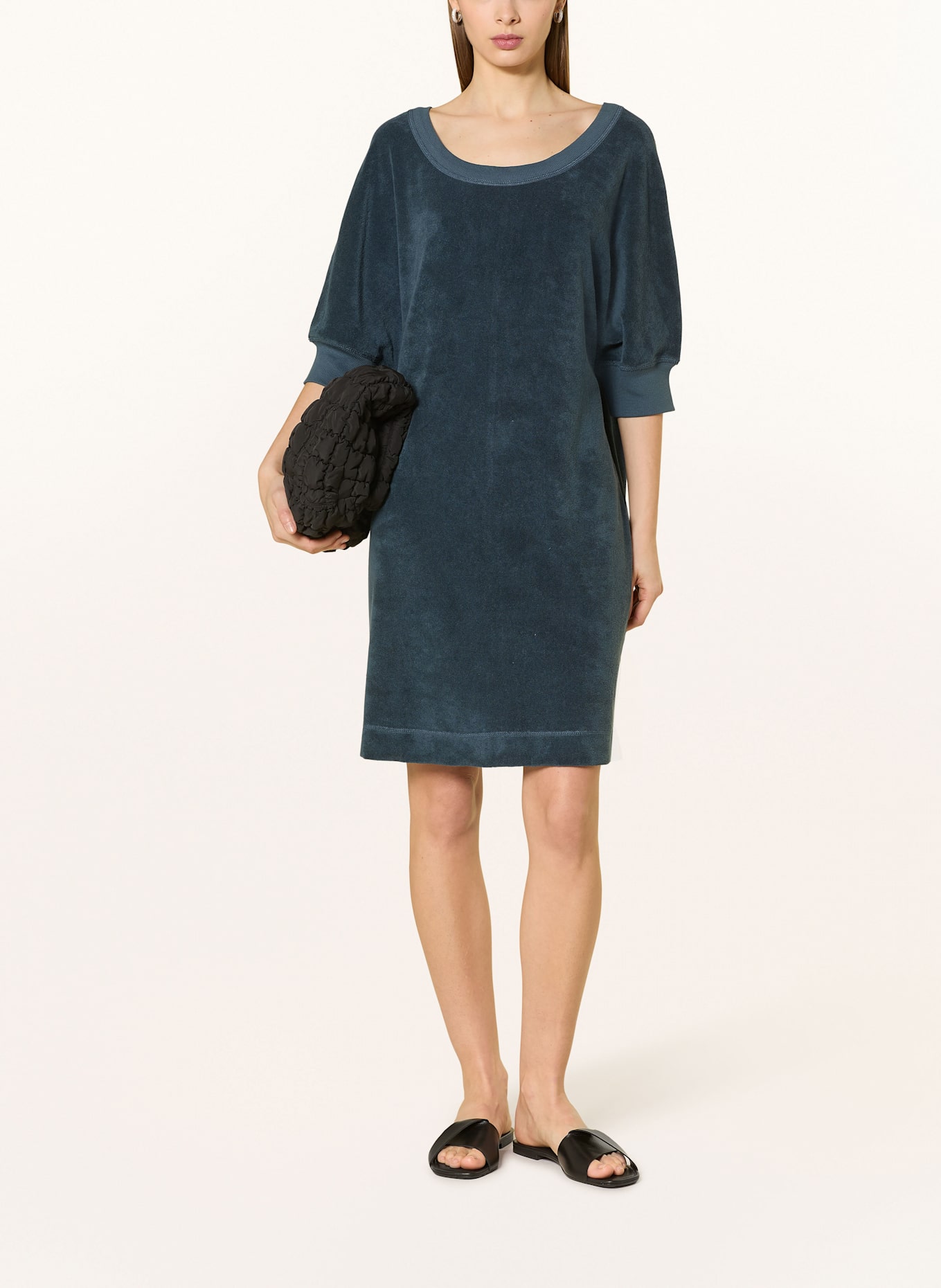 Marc O'Polo Terry dress with 3/4 sleeves: DARK BLUE