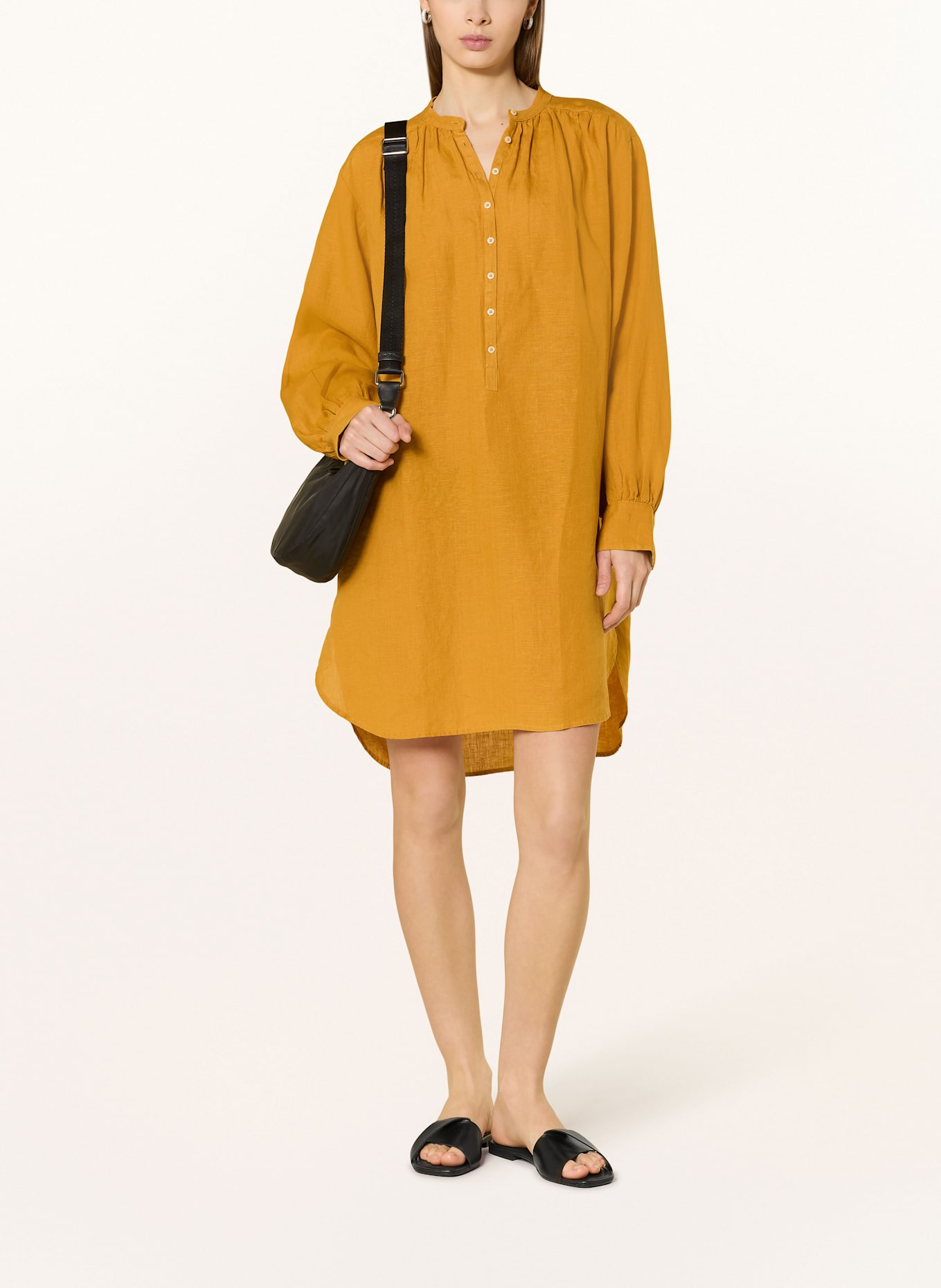 Marc O'Polo Leinenkleid: DUNKELGELB