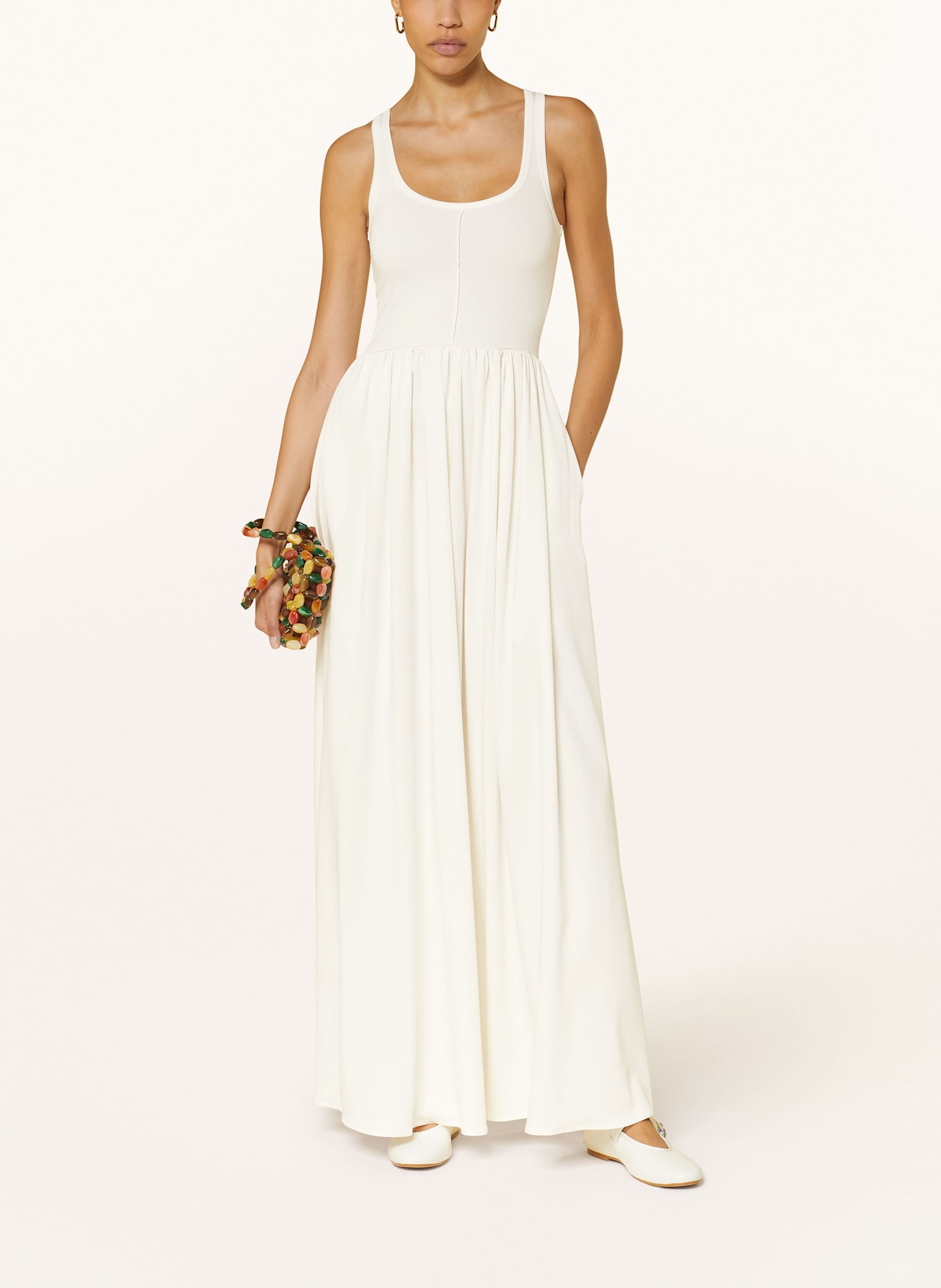 ELEH Kleid im Materialmix: WEISS