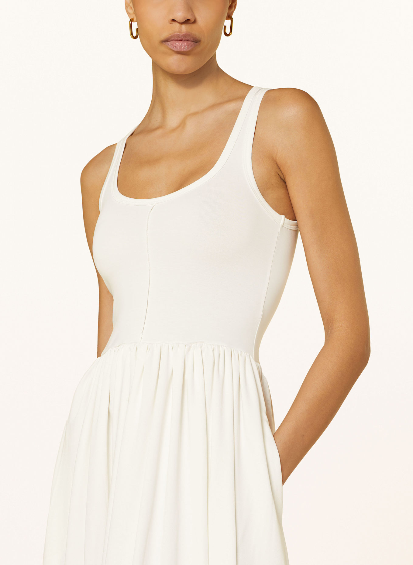 ELEH Kleid im Materialmix: WEISS