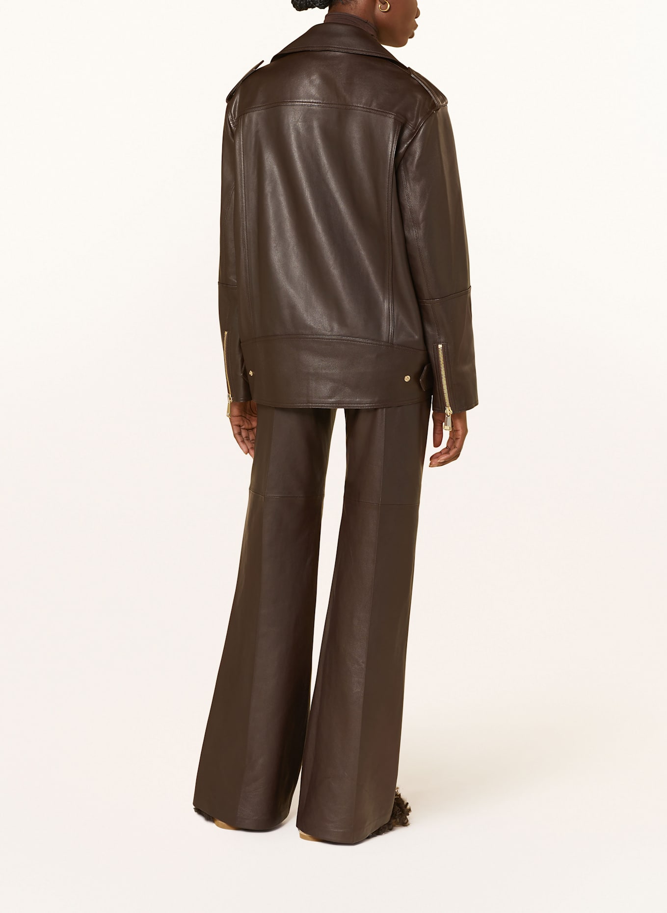 DOROTHEE SCHUMACHER Lederjacke SLEEK STATEMENT: DUNKELBRAUN