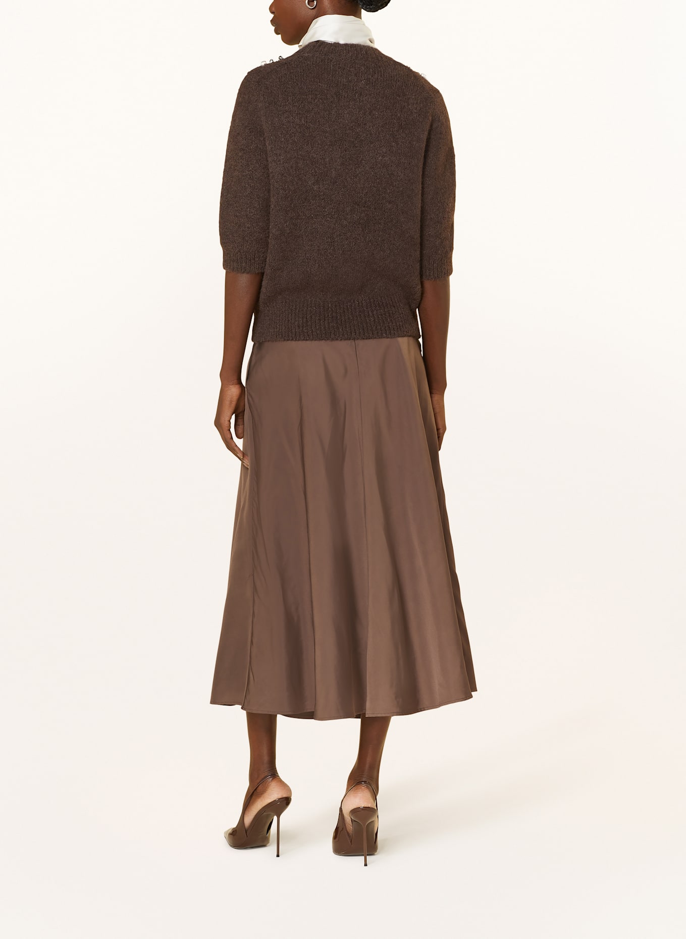 DOROTHEE SCHUMACHER Pullover LOVING TOUCH mit Schmucksteinen: DUNKELBRAUN