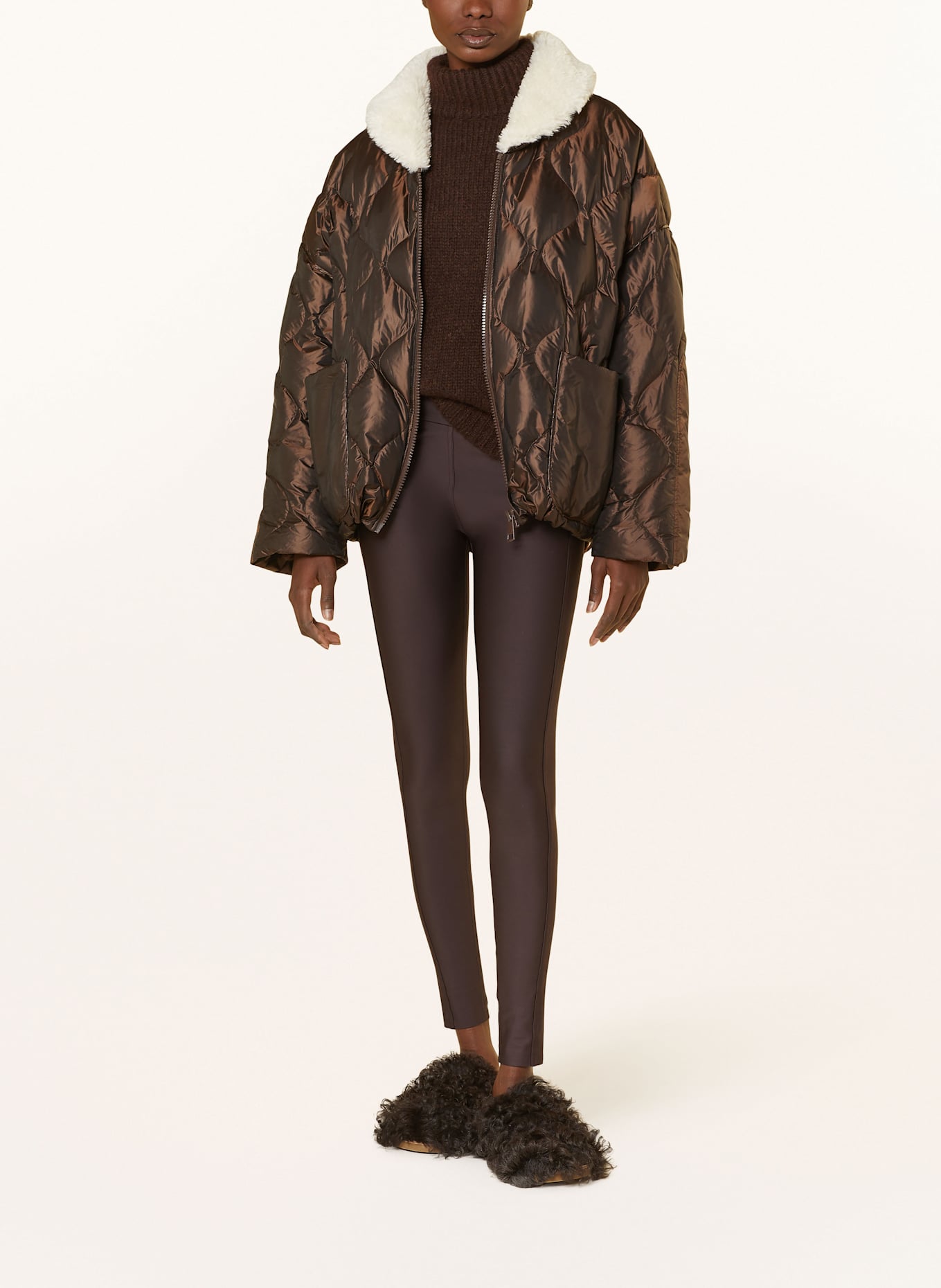 DOROTHEE SCHUMACHER SHARP CUT leggings: BROWN