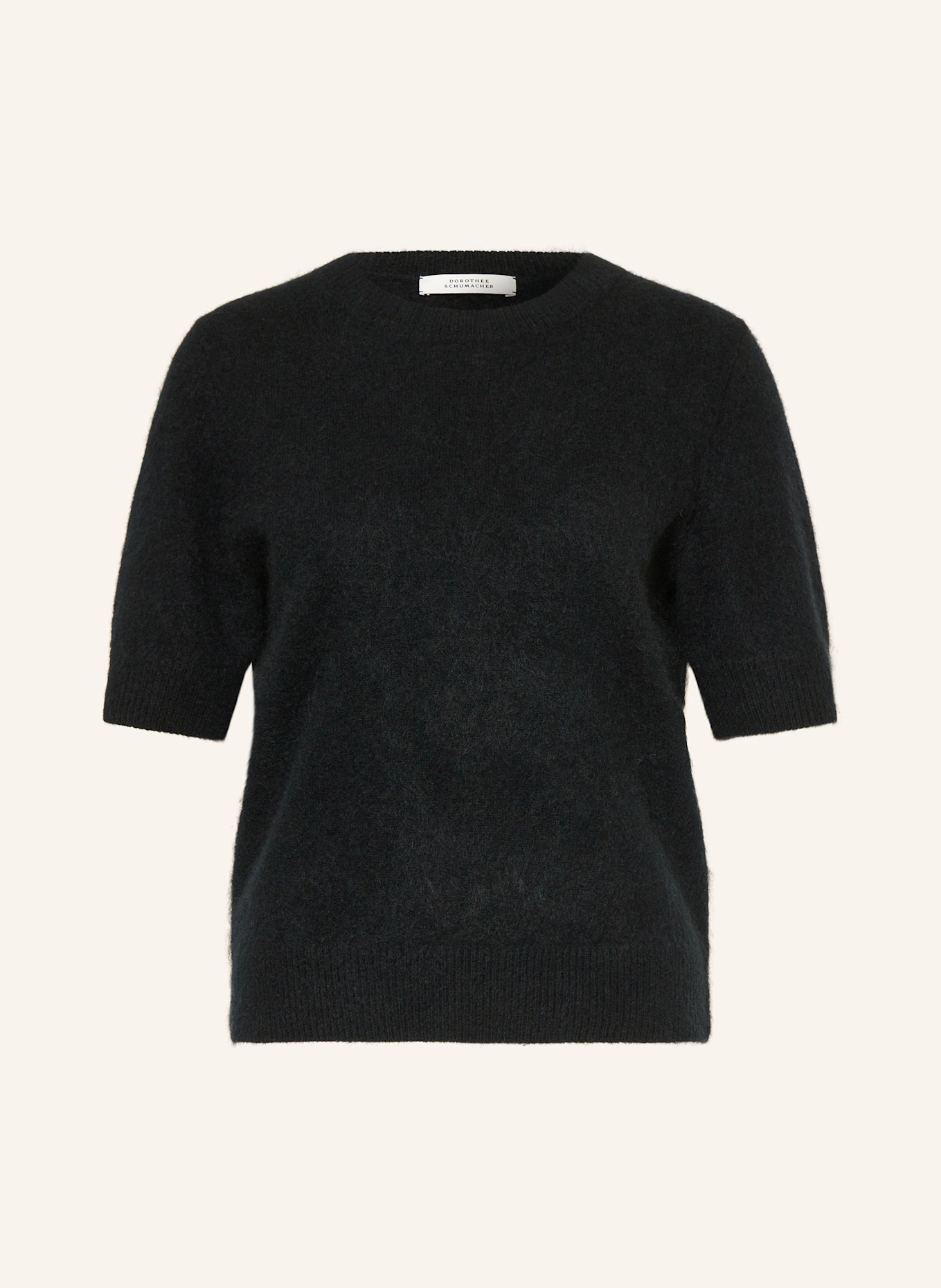 DOROTHEE SCHUMACHER Strickshirt FLUFFY STATEMENTS mit Seide: SCHWARZ