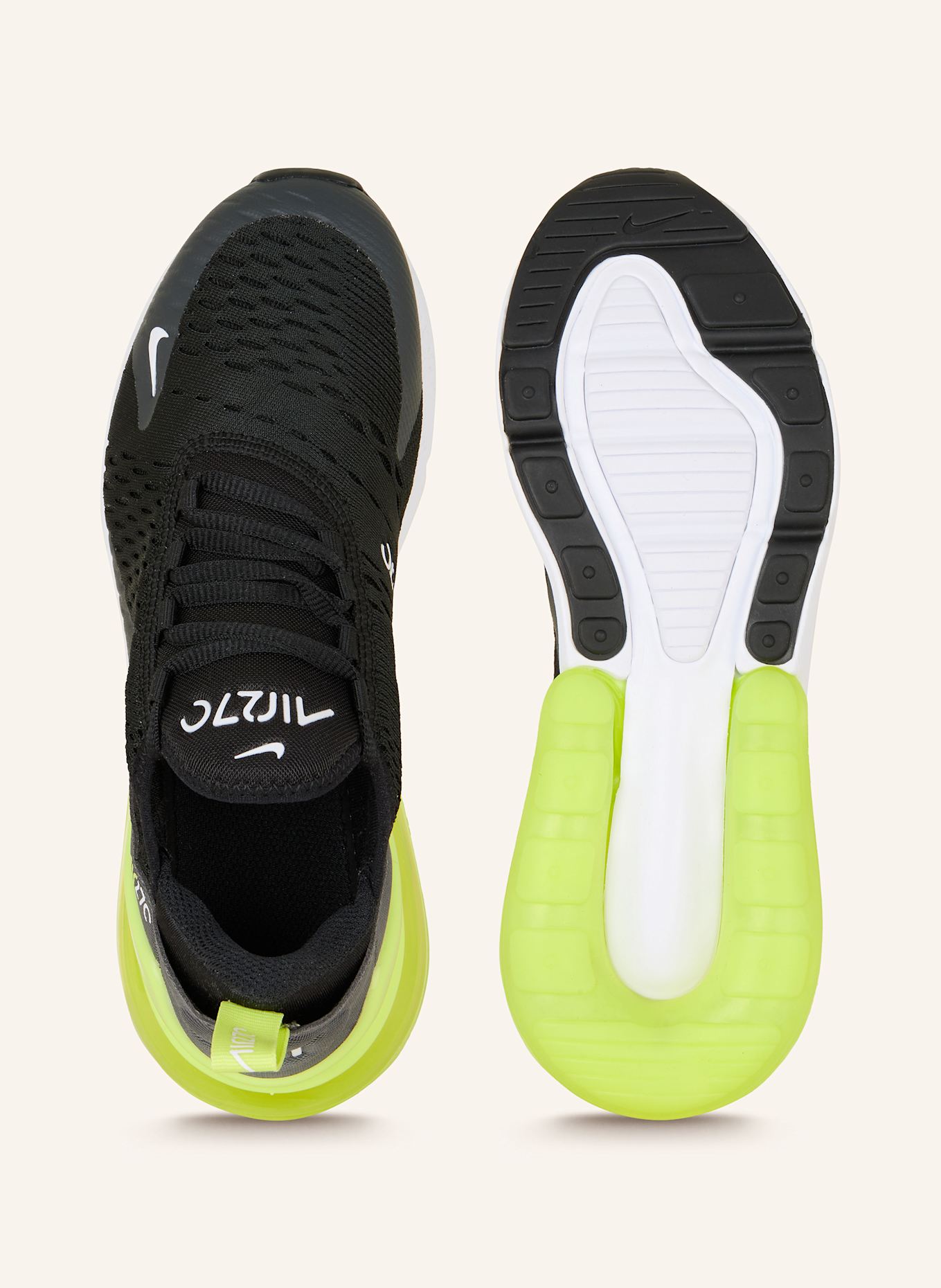 Nike Sneaker AIR MAX 270: SCHWARZ/ HELLGRÜN