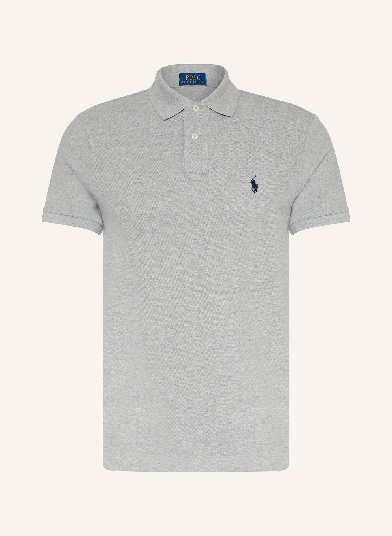 POLO RALPH LAUREN Piqué-Poloshirt Custom Slim Fit: HELLGRAU