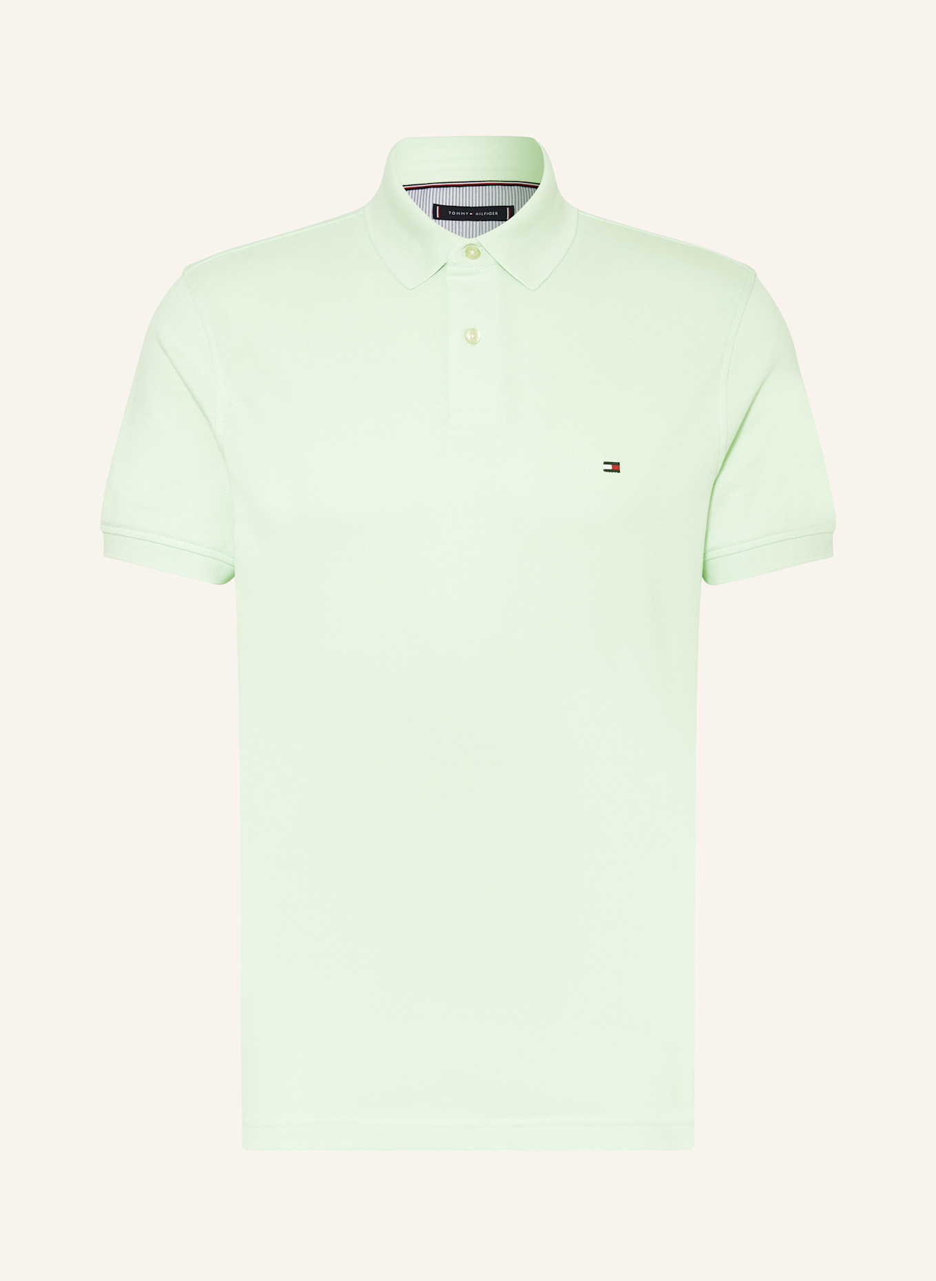 TOMMY HILFIGER Piqué-Poloshirt Regular Fit: HELLGRÜN