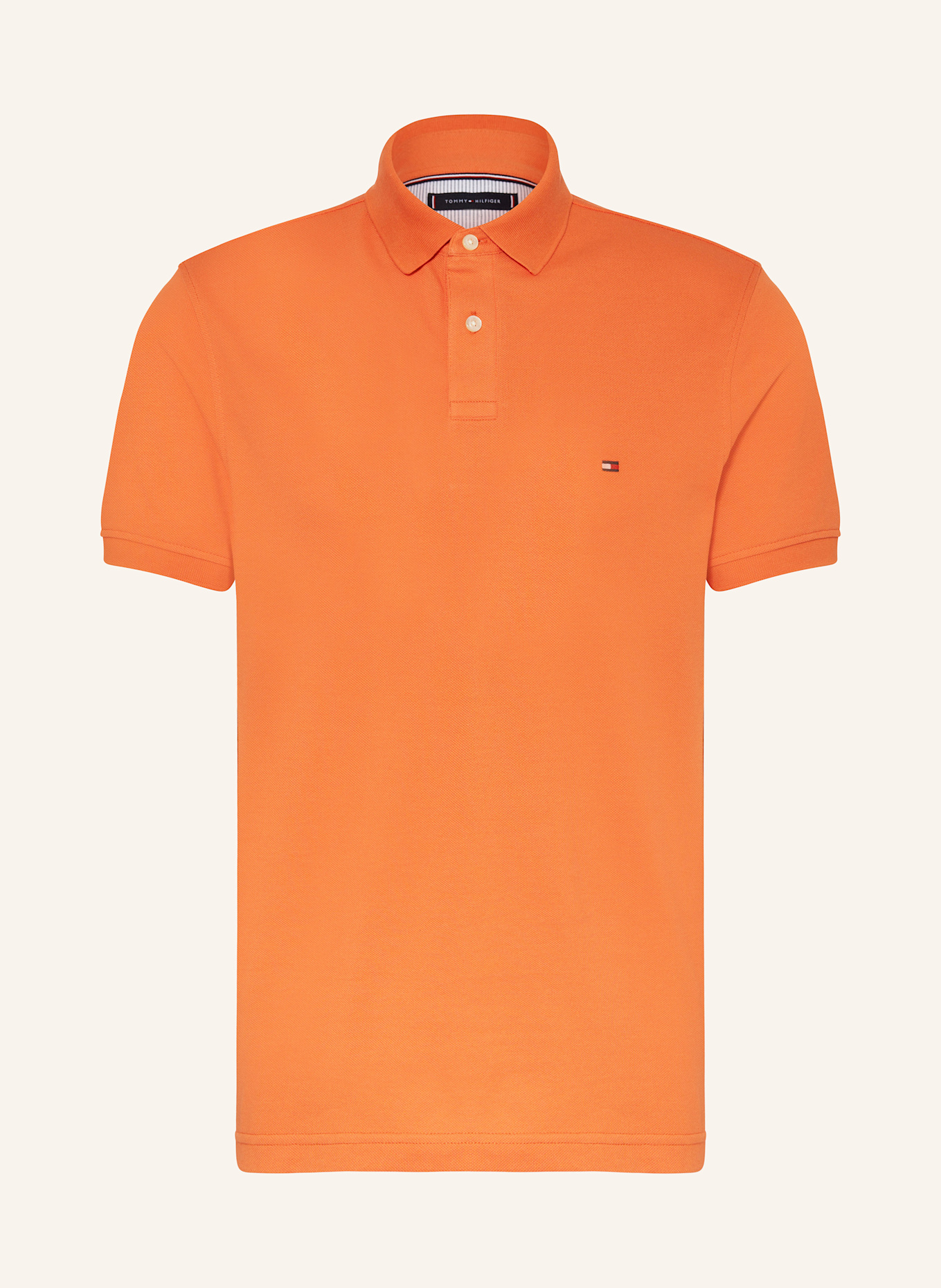 TOMMY HILFIGER Piqué polo shirt regular fit: ORANGE