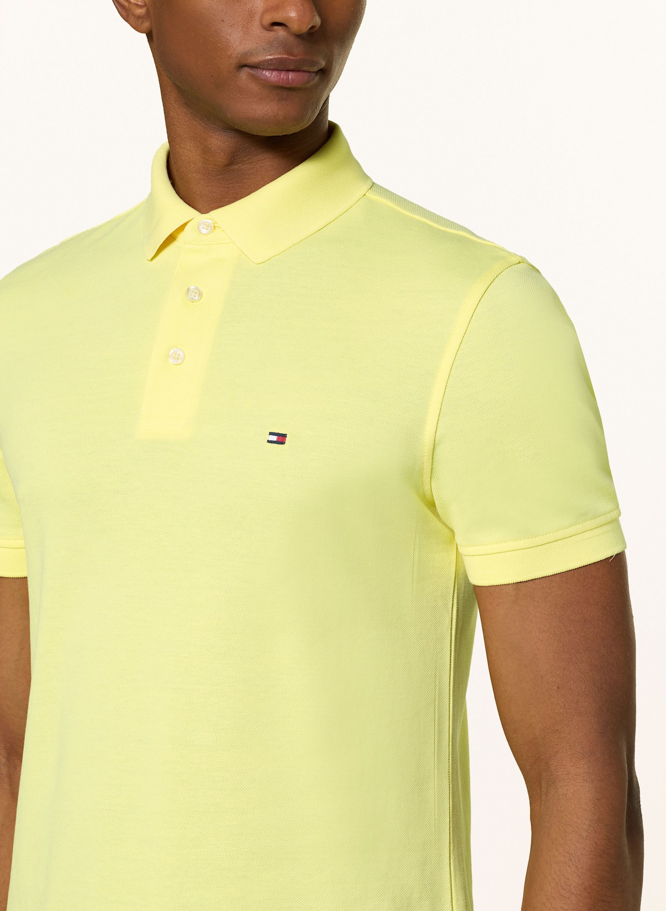 TOMMY HILFIGER Piqué-Poloshirt Slim Fit: GELB