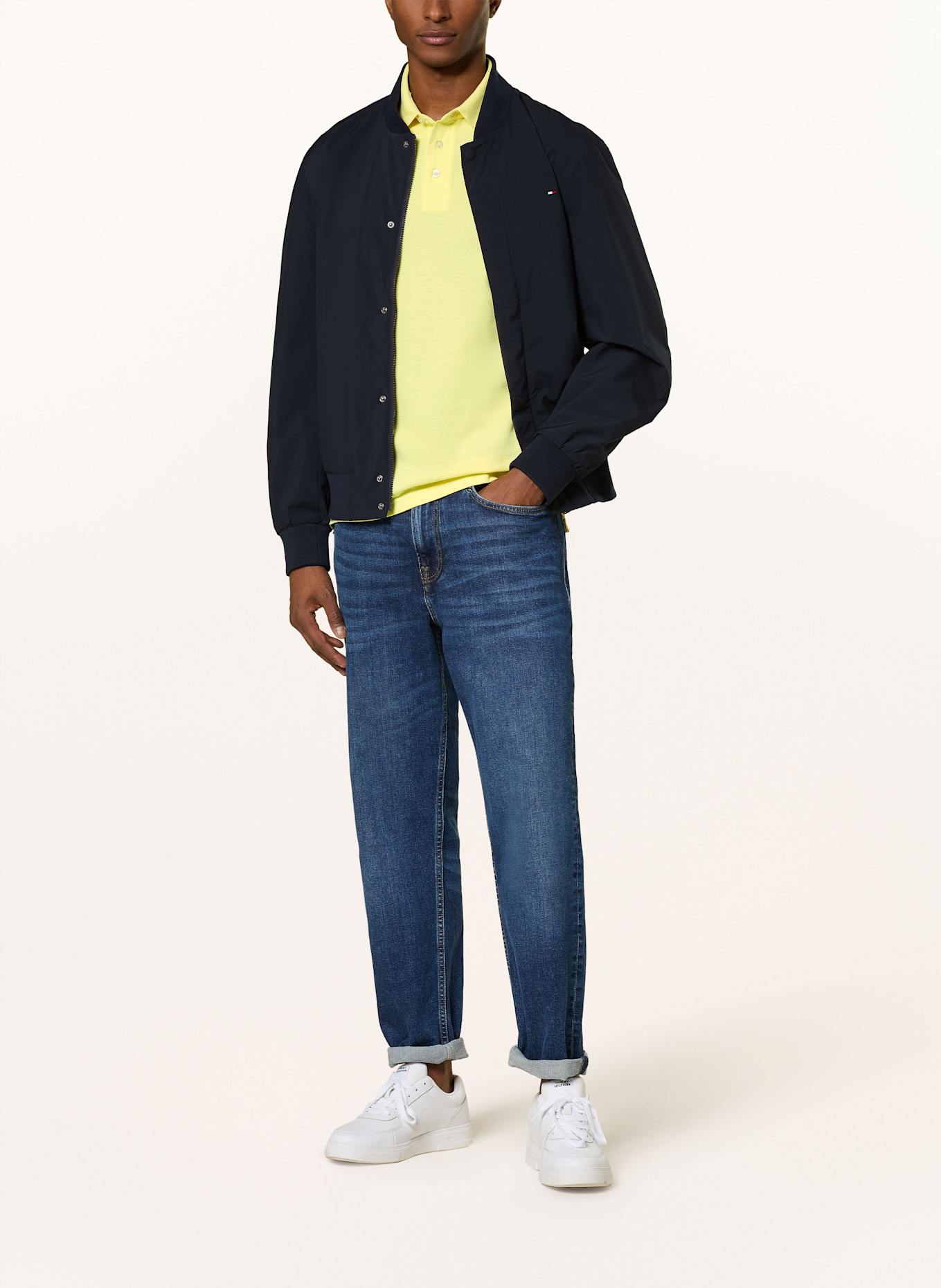 TOMMY HILFIGER Piqué-Poloshirt Slim Fit: GELB