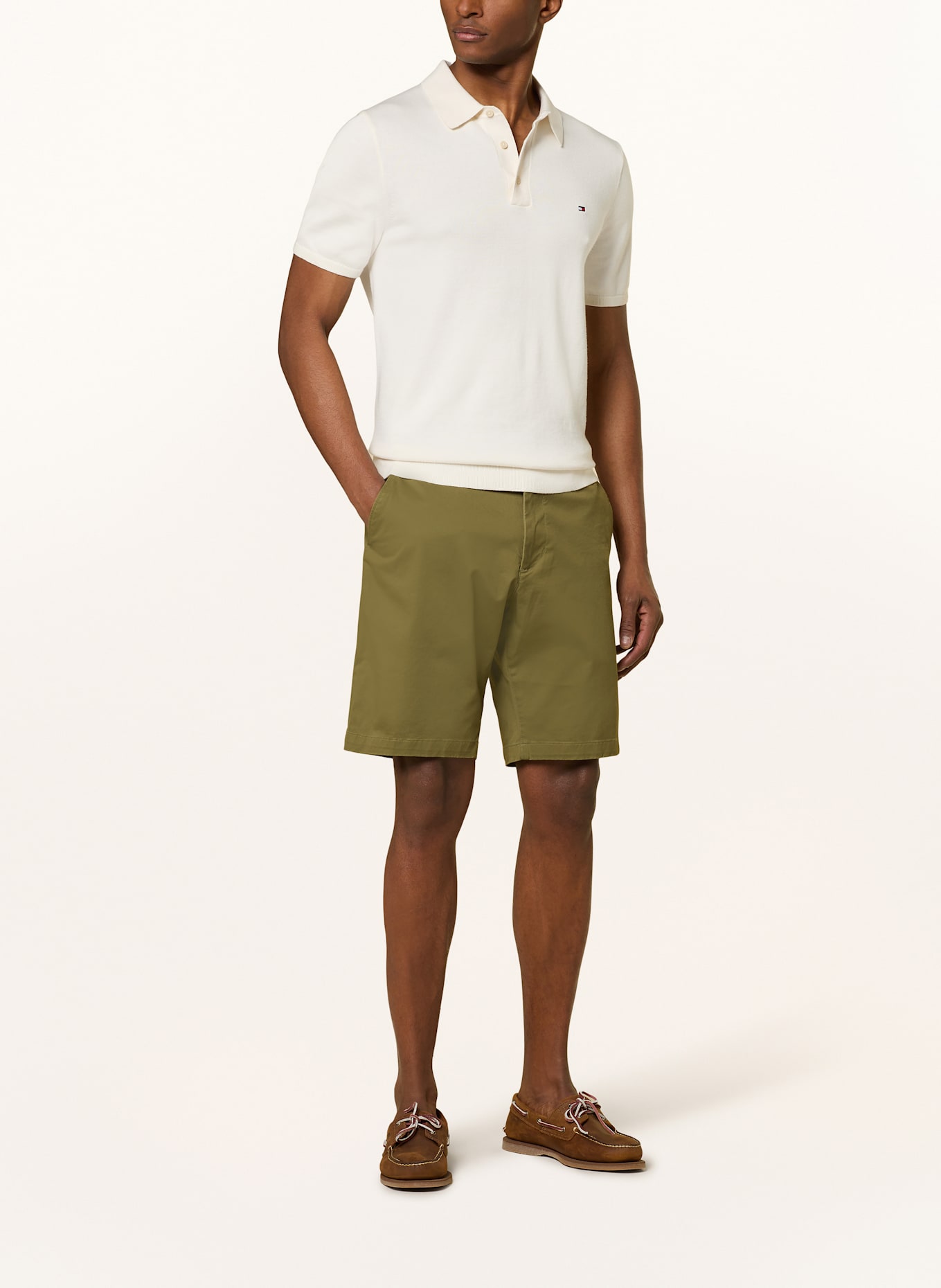 TOMMY HILFIGER Chinoshorts HARLEM Relaxed Tapered Fit: OLIV